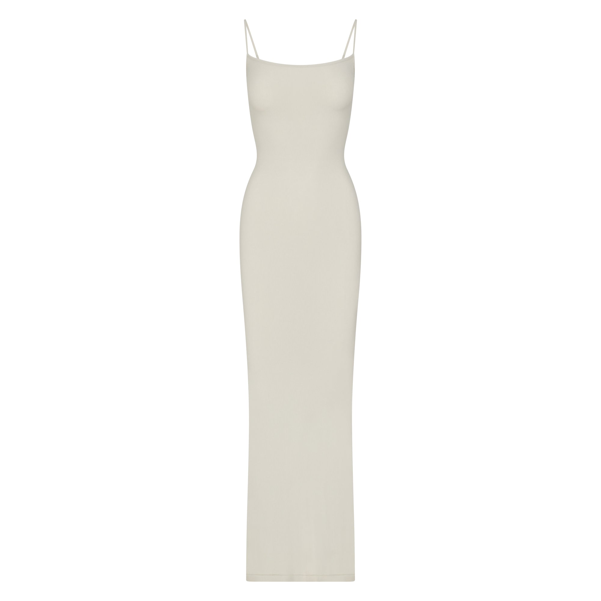 SOFT LOUNGE LONG SLIP DRESS | TALC