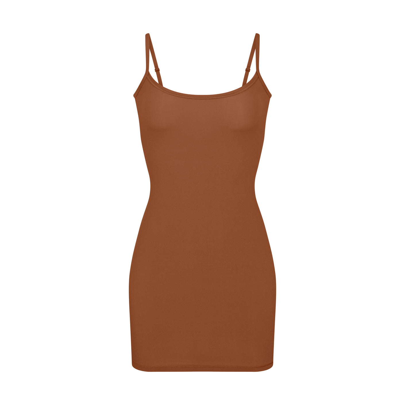 SKIMS Brown Fits Everybody Slip Minidress SKIMS