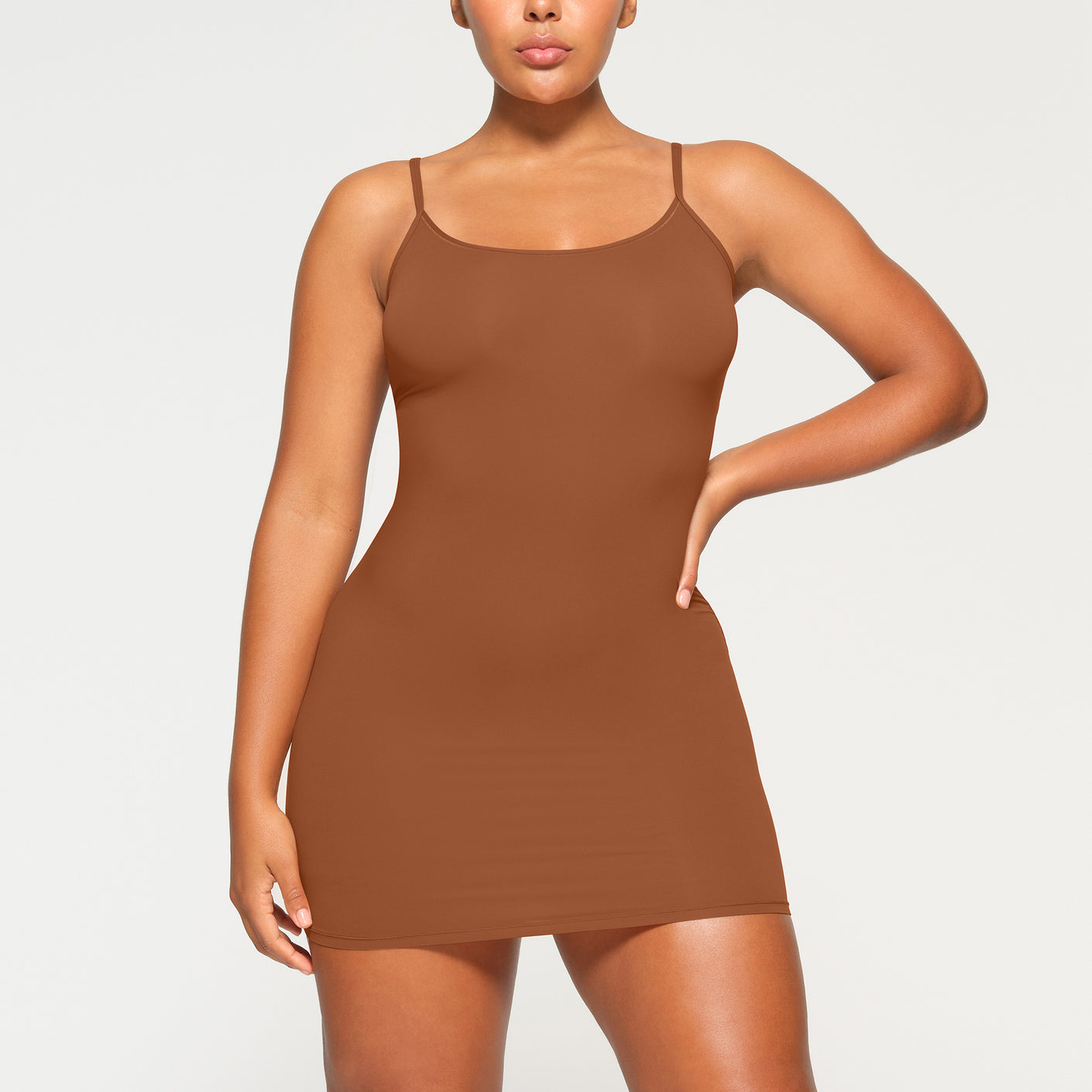 FITS EVERYBODY SLIP DRESS | BRONZE