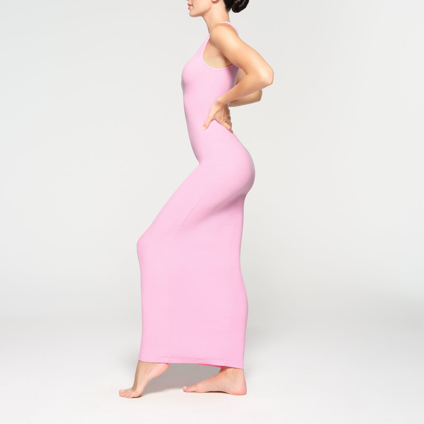 Soft Lounge ribbed stretch-modal slip dress - Cotton Candy