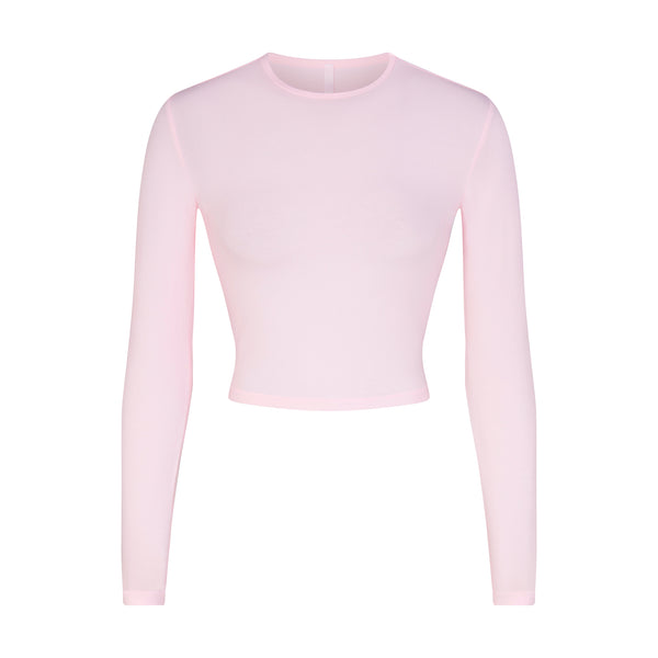 Pink Long Sleeve Crop Top Loose Crop Top Boxy Crop Top Crop Tops for Women Cropped  Top Crop Tshirt Crop Tee Cropped Top Woman -  Canada