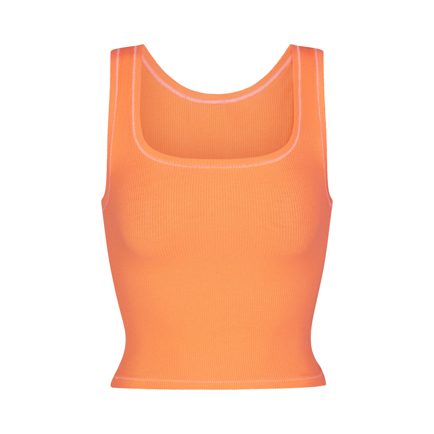 COTTON RIB TANK | APRICOT