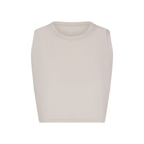 SKIMS NEW Women's Boyfriend Crop Tank Top Marble White Soft Medium NWT -  $29 New With Tags - From Cutie
