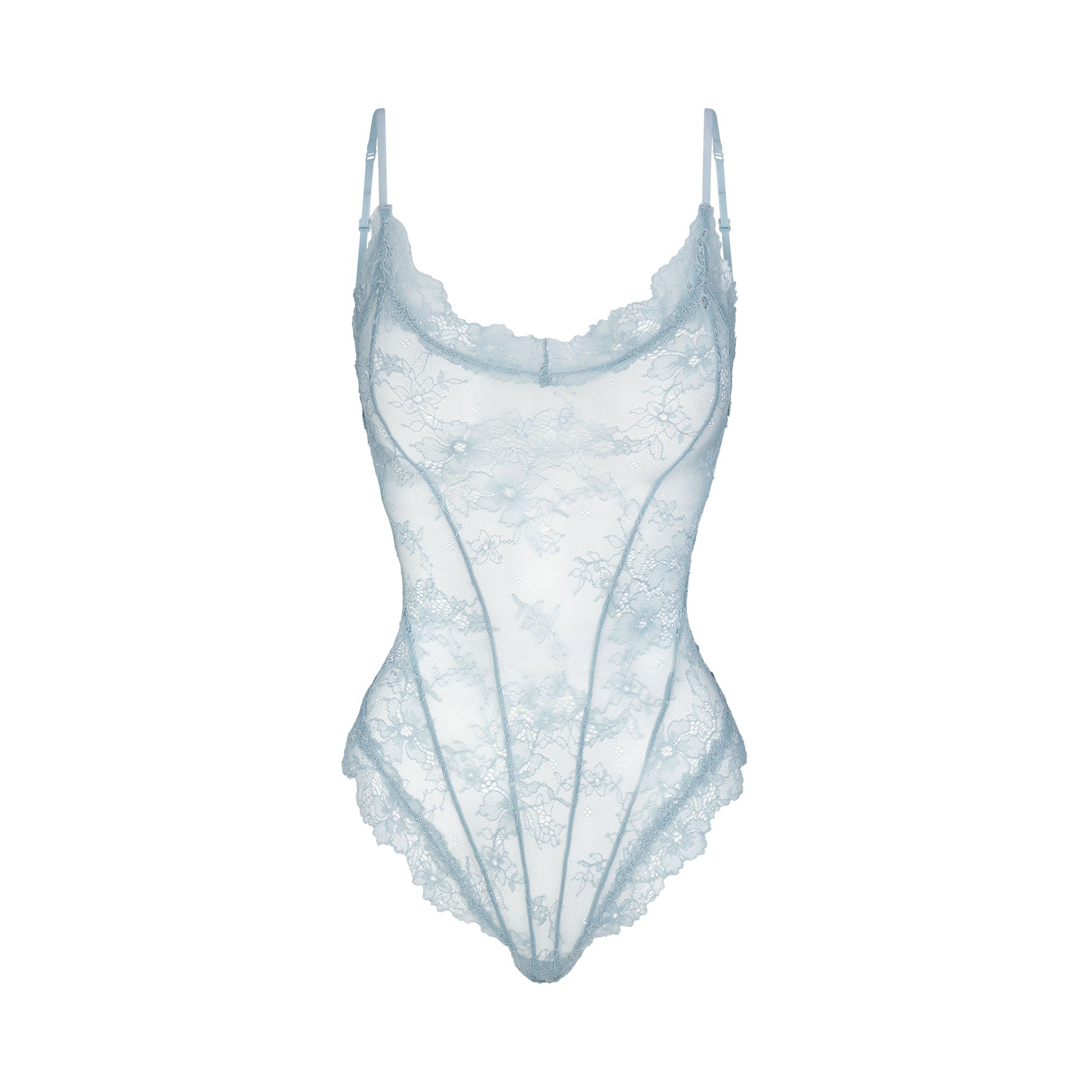 ULTRA FINE LACE TEDDY | DENIM