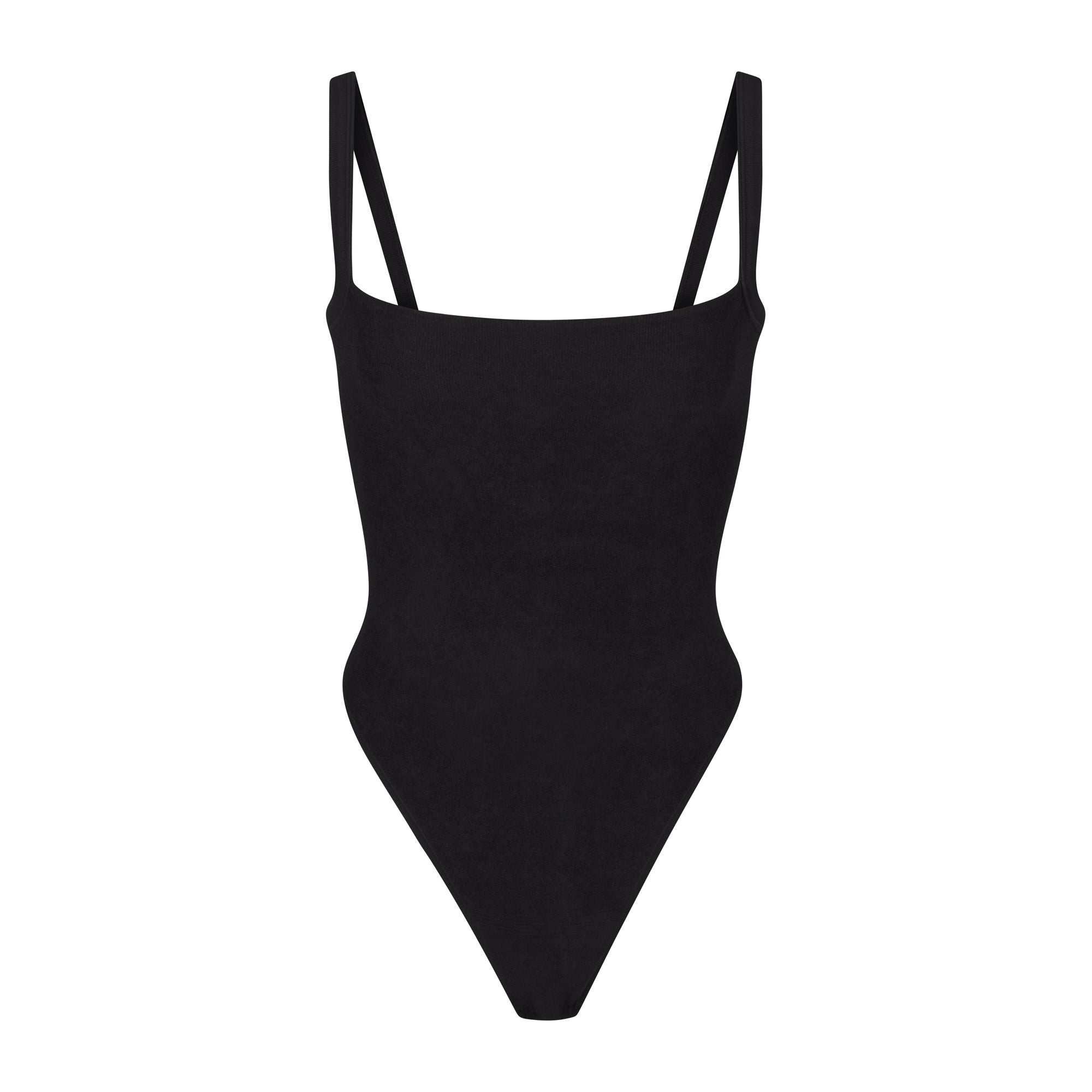 TERRY LOUNGE SEAMLESS BODYSUIT | ONYX