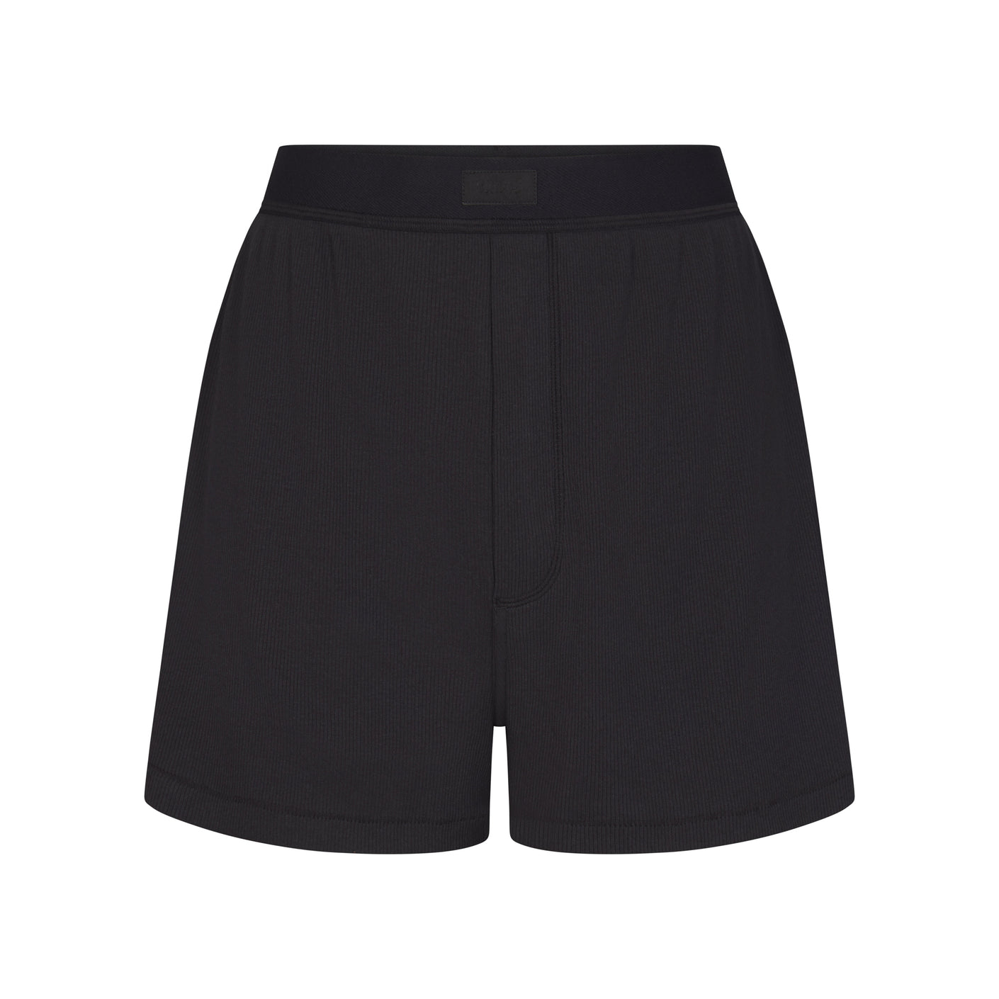 Skims Tan Cotton Rib Boxer Shorts In Sedona