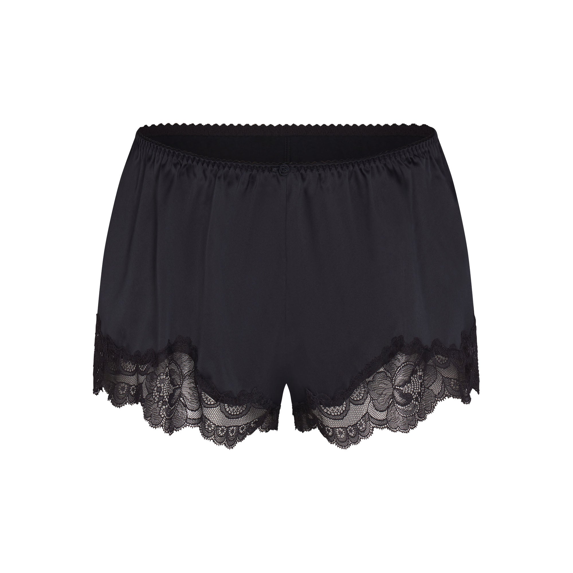 WOVEN SHINE LACE TAP SHORT | ONYX