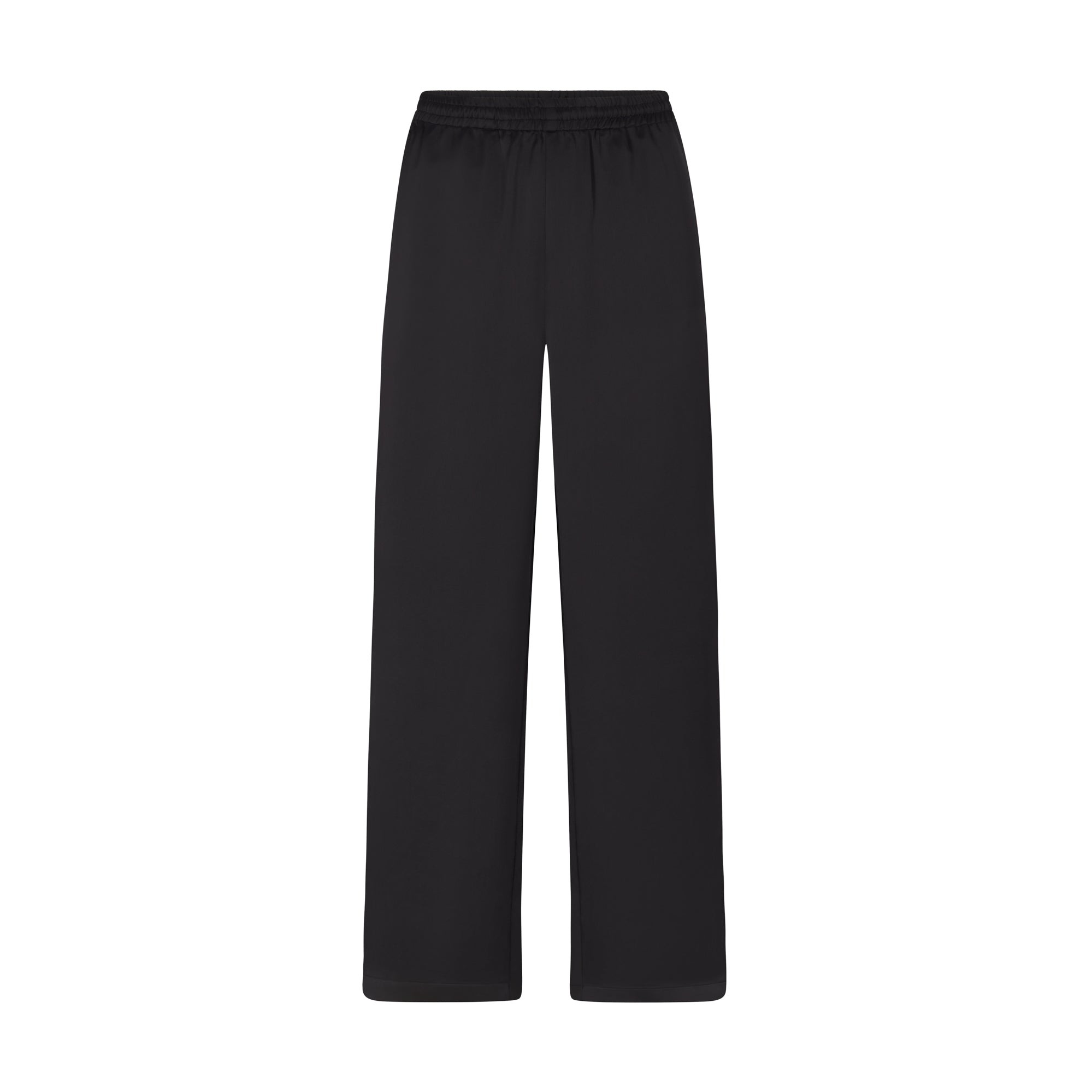 SKIMS SPORTY SATIN STRAIGHT LEG PANT | ONYX