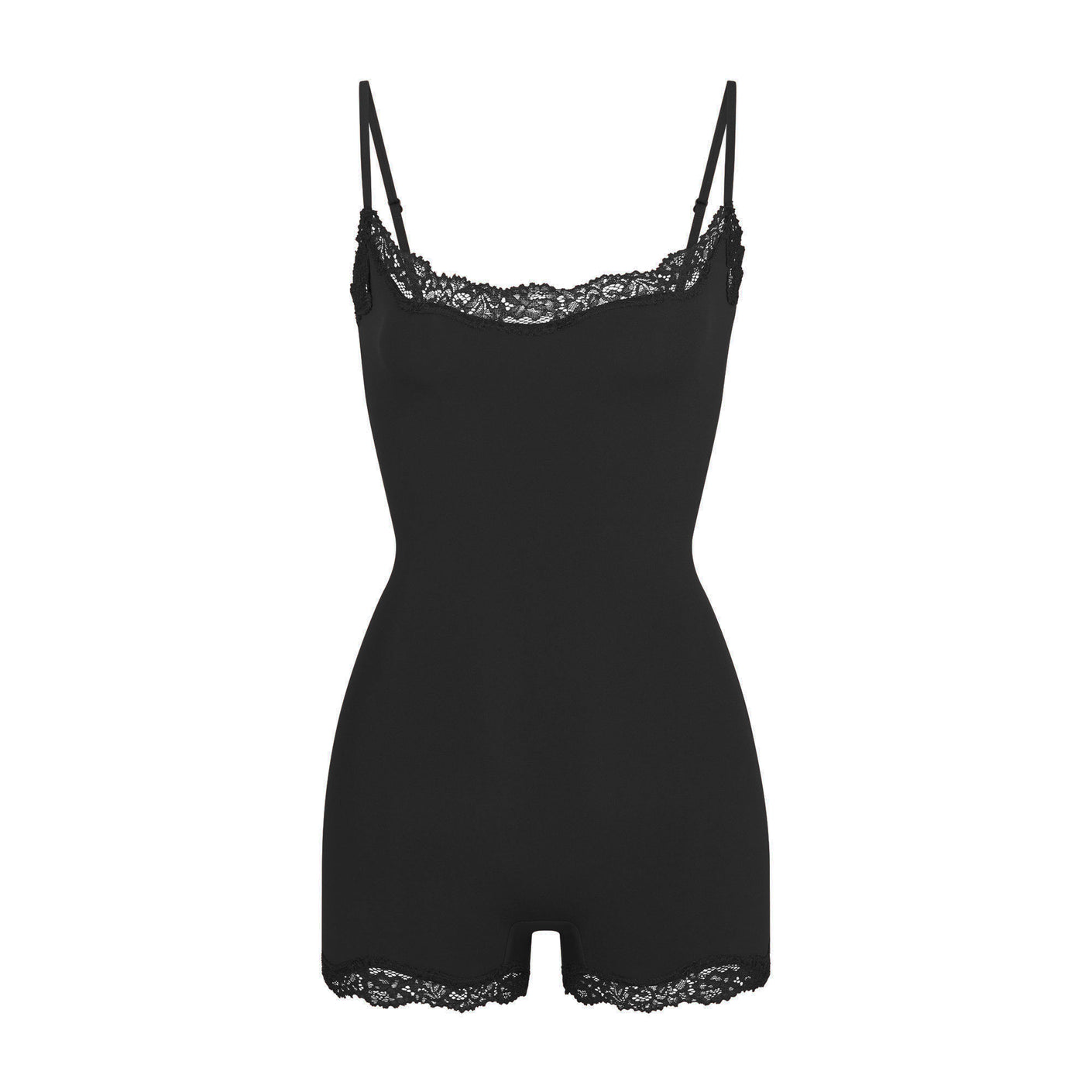 FITS FITS EVERYBODY LACE CAMI BODYSUIT, ONYX - FITS EVERYBODY LACE CAMI  BODYSUIT, ONYX