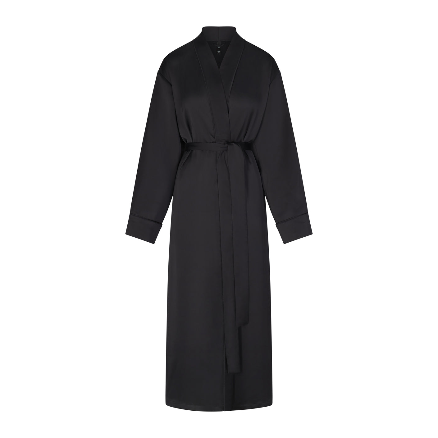 SKIMS SPORTY SATIN LONG ROBE | ONYX