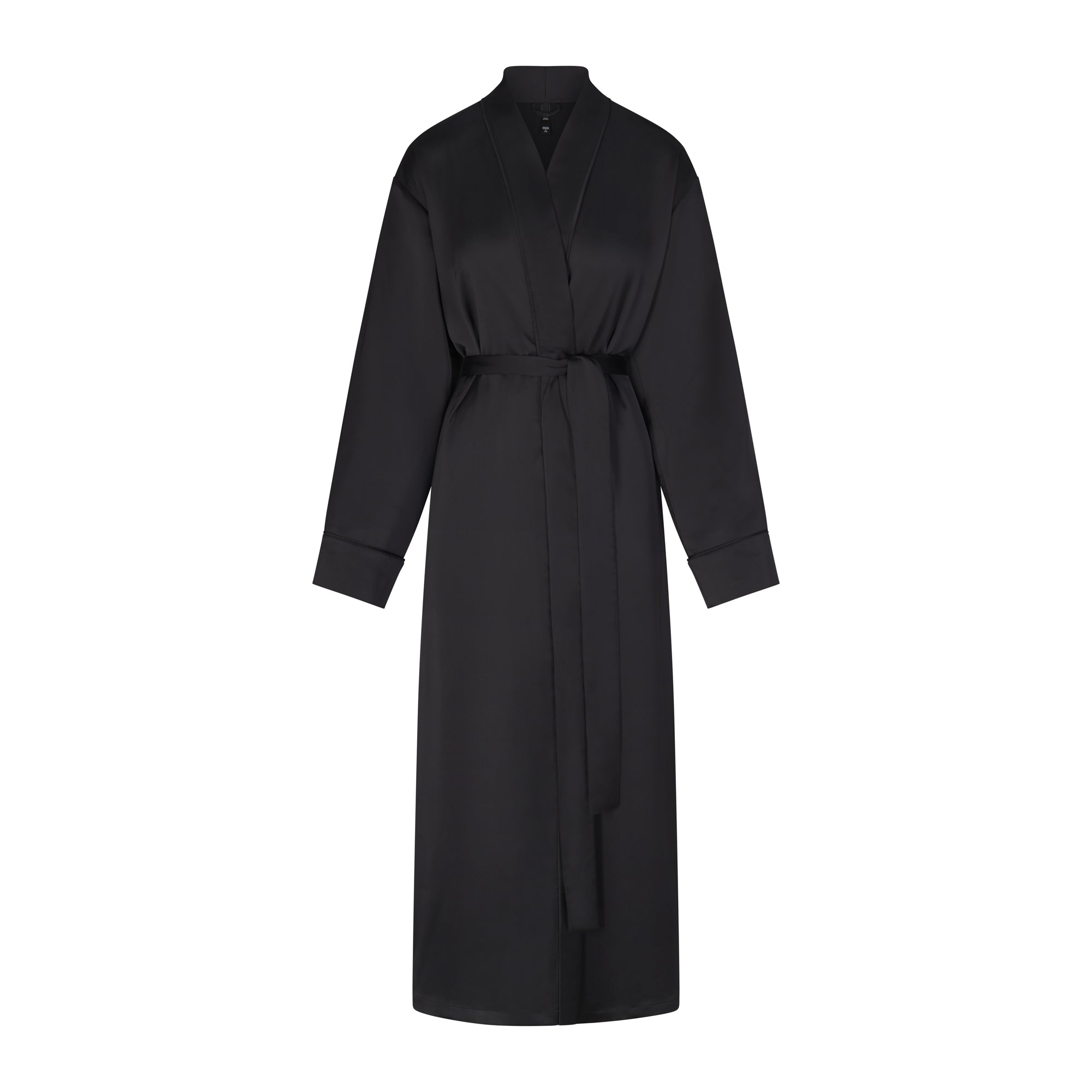 SKIMS SPORTY SATIN LONG ROBE | ONYX