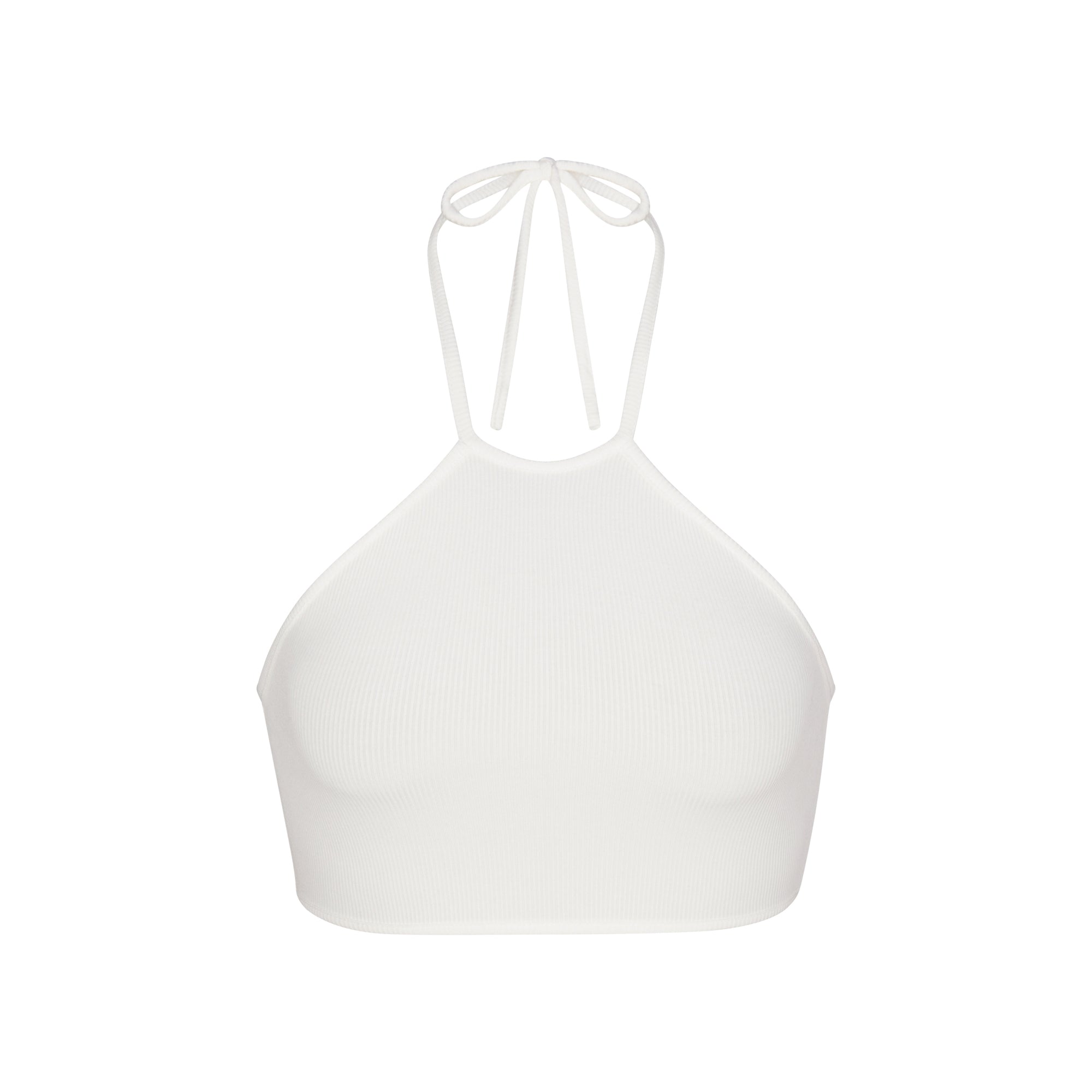 SOFT LOUNGE SUPER CROPPED HALTER TOP | MARBLE
