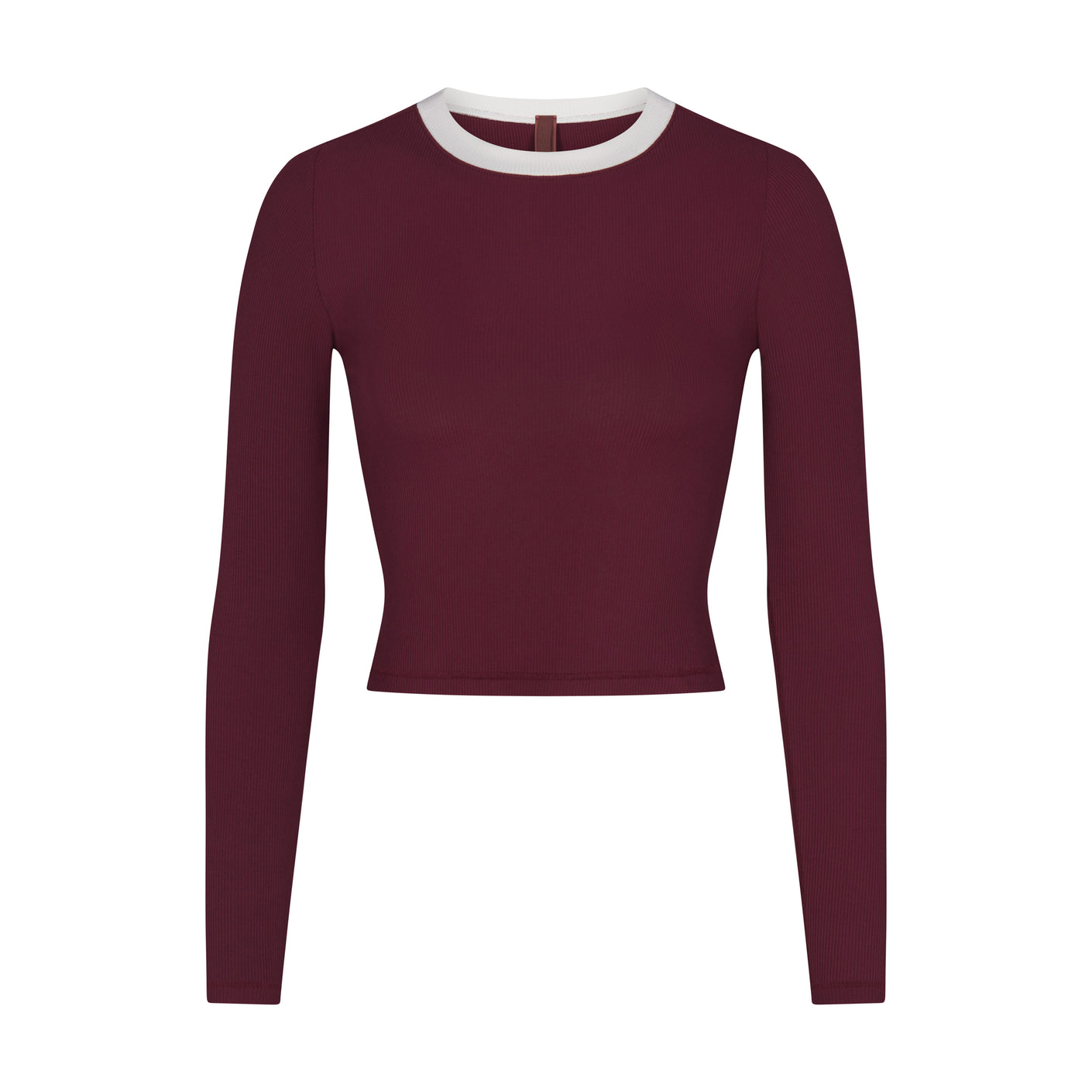 SOFT LOUNGE RINGER LONG SLEEVE CROP TOP