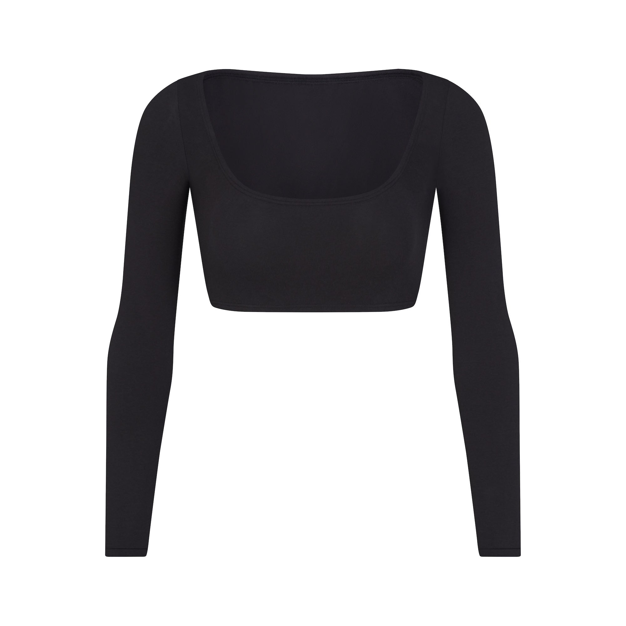 COTTON JERSEY SUPER CROPPED LONG SLEEVE | SOOT