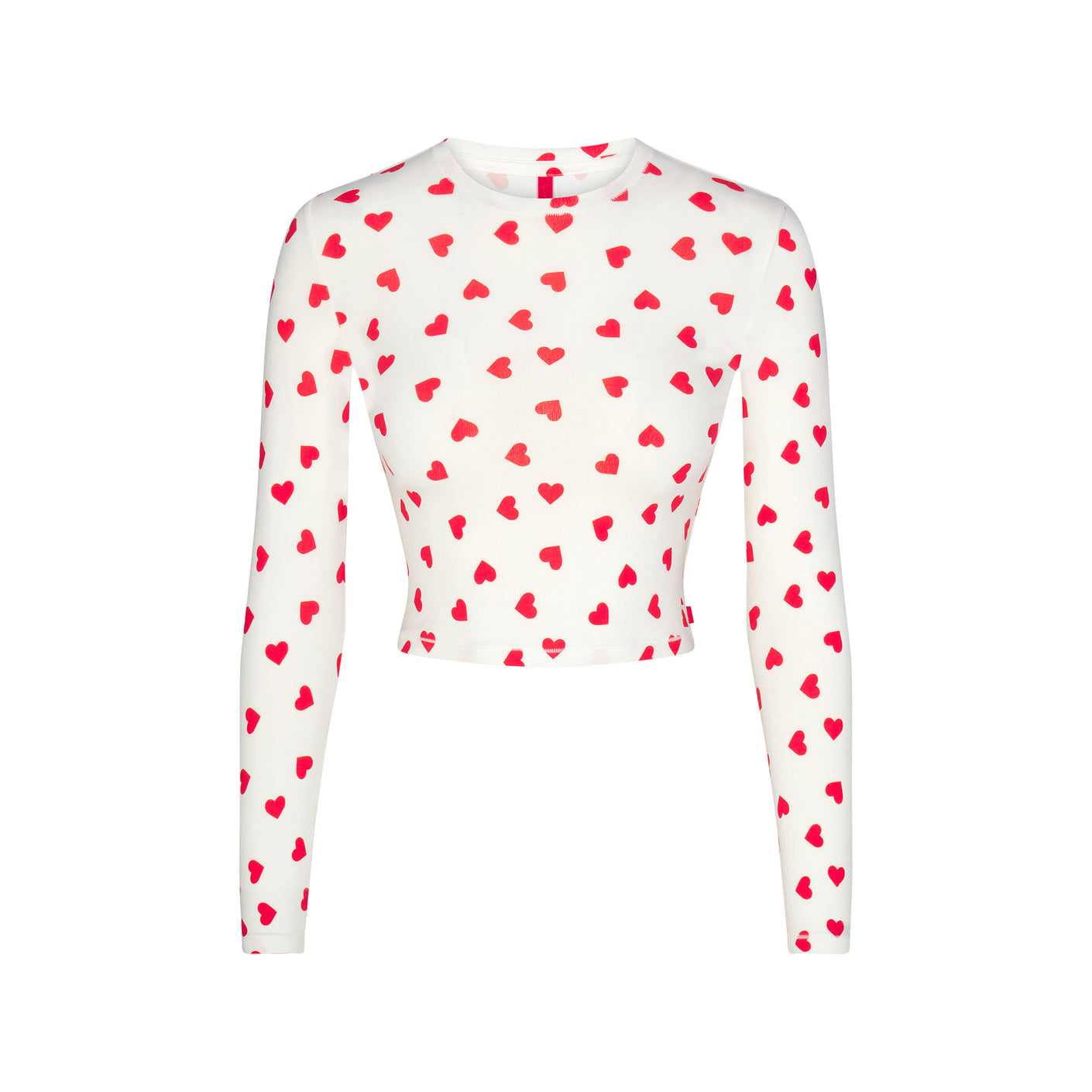 SKIMS SLEEP SUPER CROPPED LONG SLEEVE | RUBY AND MARBLE HEART