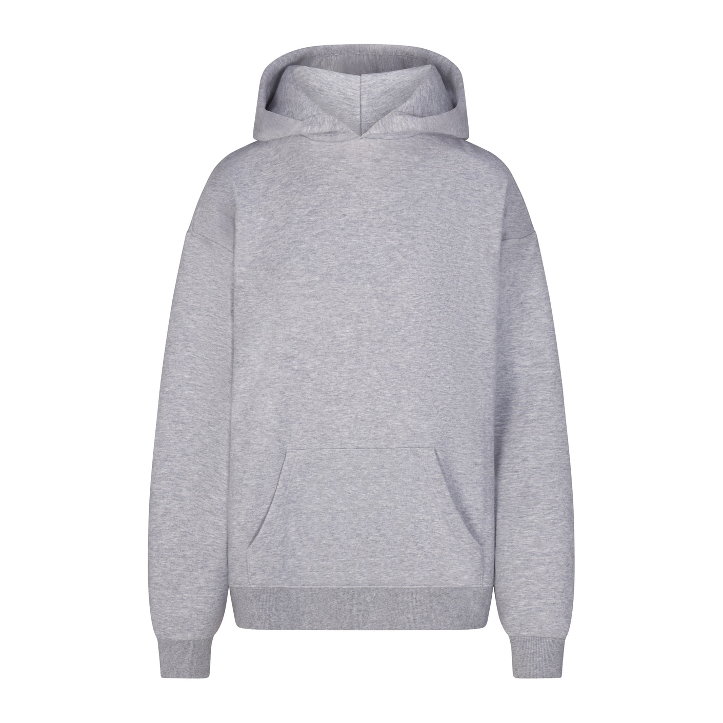 COTTON FLEECE OVERSIZED HOODIE | HEATHER GREY