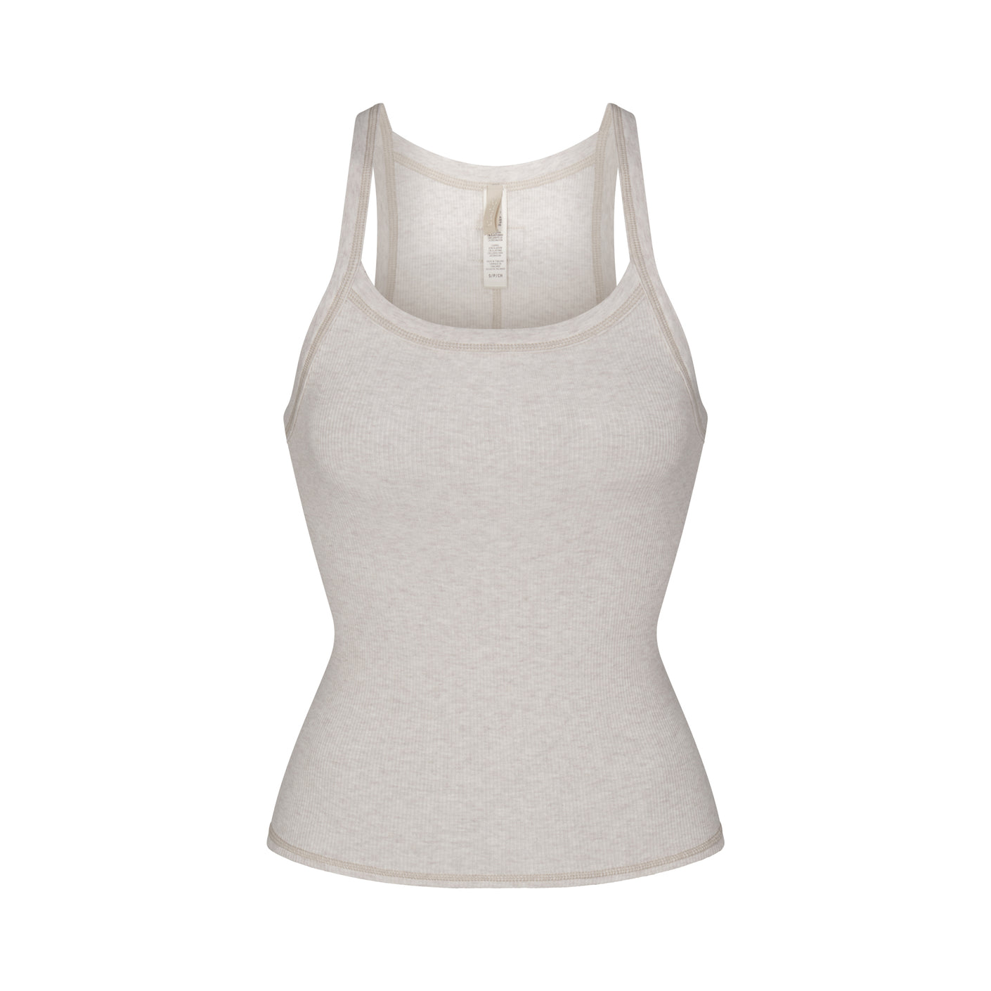 SKIMS: Gray Cotton Rib Tank Minidress