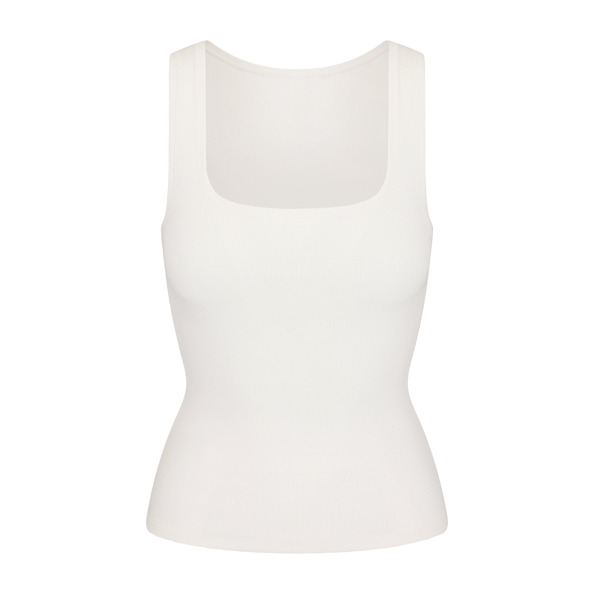 COTTON RIB LONG TANK | MARBLE