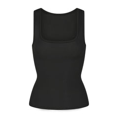 SKIMS - SKIMS Cotton Rib Tank in SOOT on Designer Wardrobe