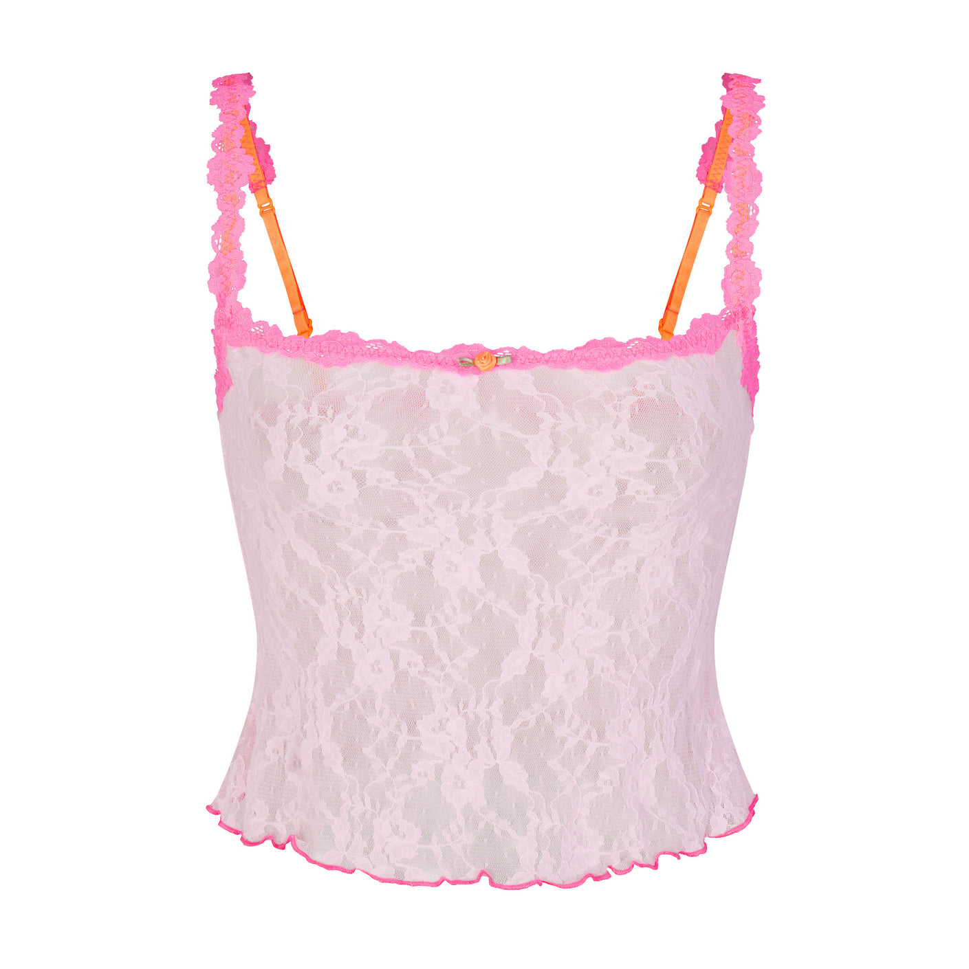 SKIMS SLEEPOVER LACE CAMI AND TAP SHORT SET | BABY PINK