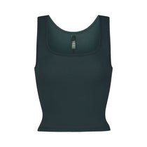 SKIMS Women's Army Green Soft Lounge Ribbed Casual Tank Top Size