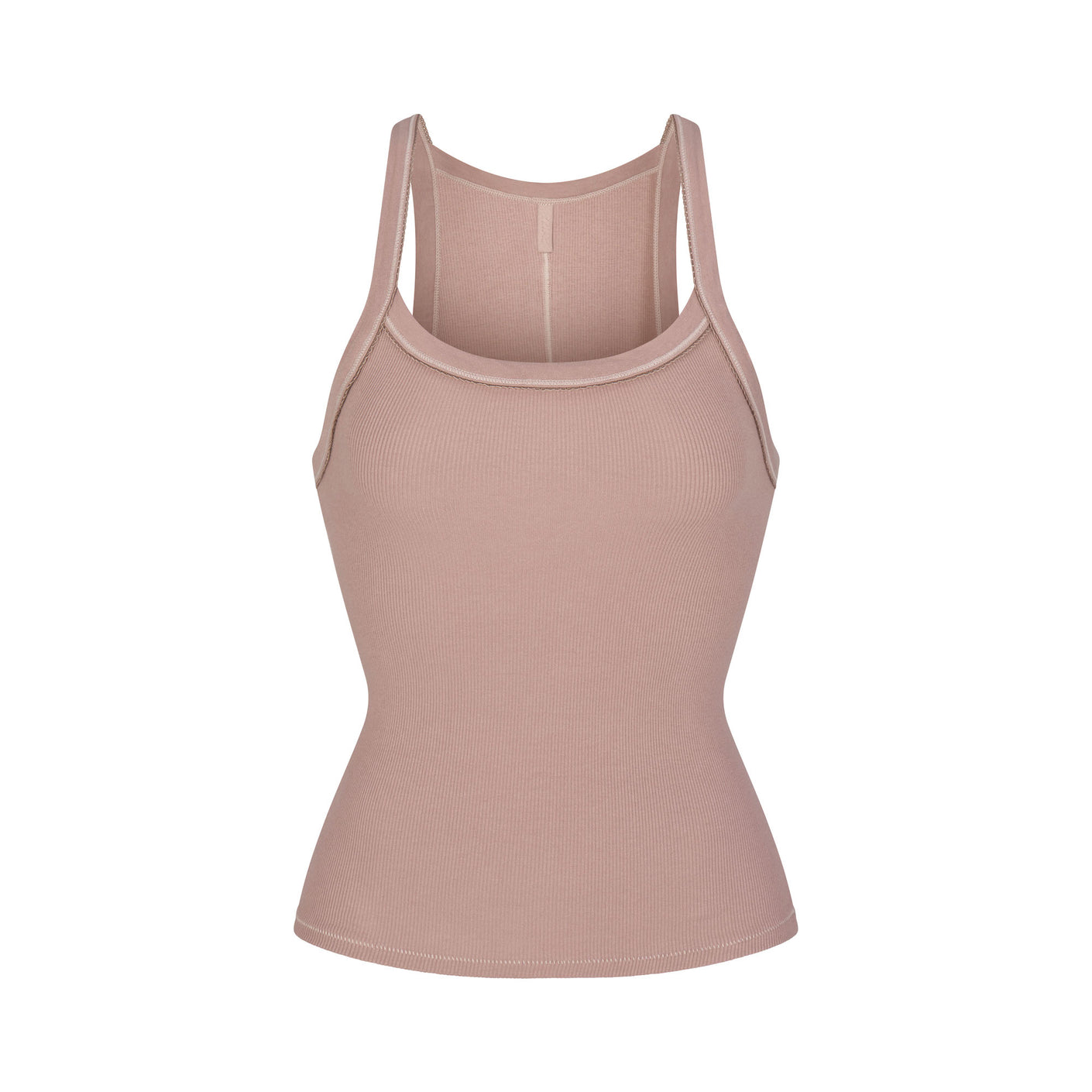 COTTON RIB PICOT SCOOP TANK