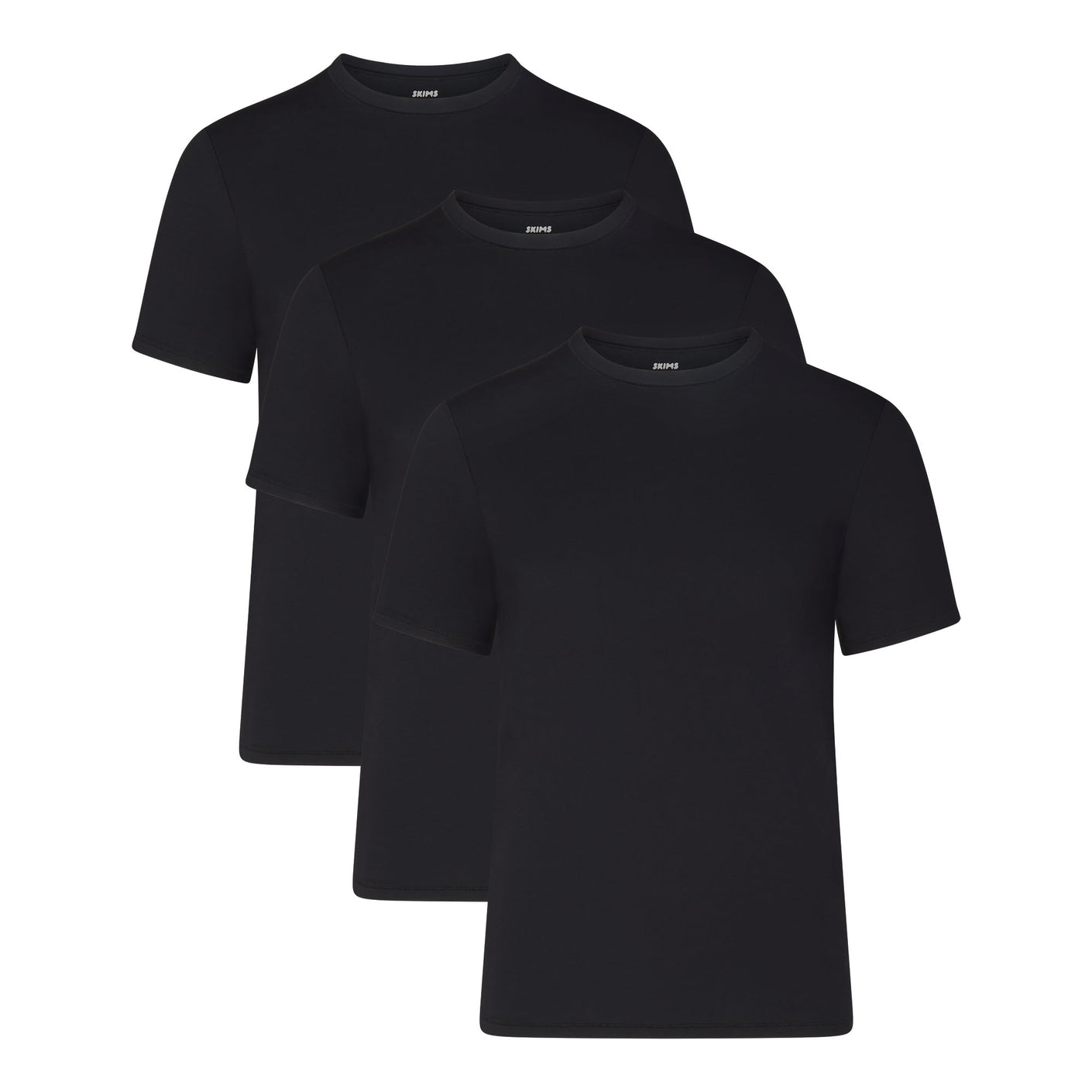 SKIMS STRETCH MENS T-SHIRT 3-PACK | OBSIDIAN