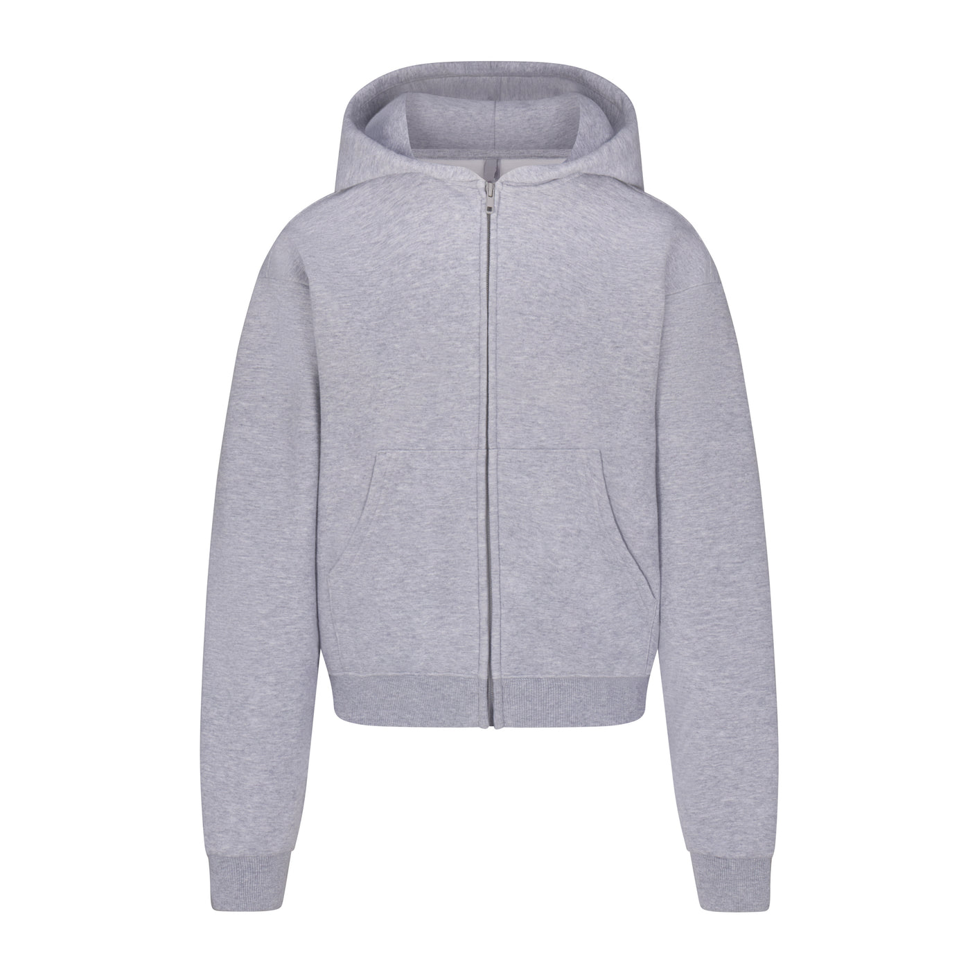 COTTON FLEECE CLASSIC ZIP UP HOODIE | HEATHER GREY