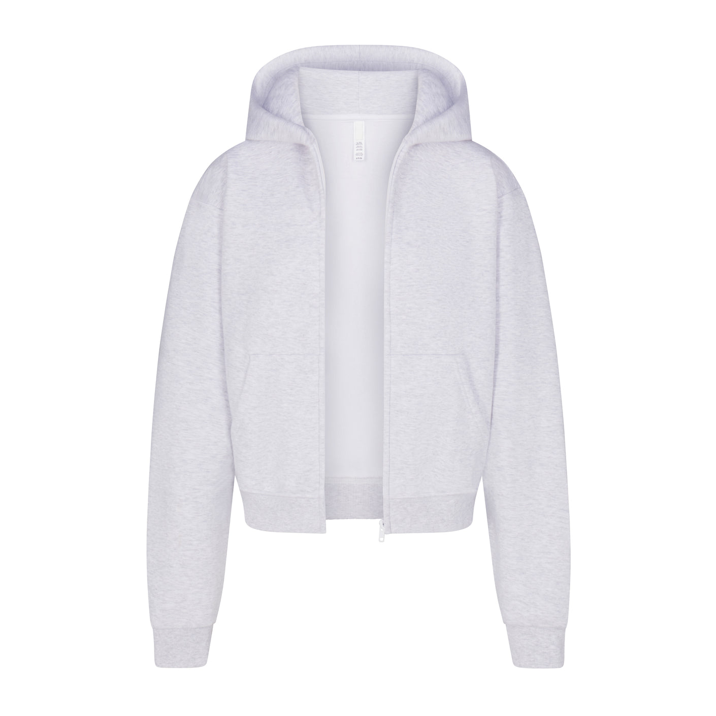 Skims Women's Classic Zip Up Hoodie | Light Heather Grey | Cotton Fleece | 3XL | 3X-Large | Plus Size