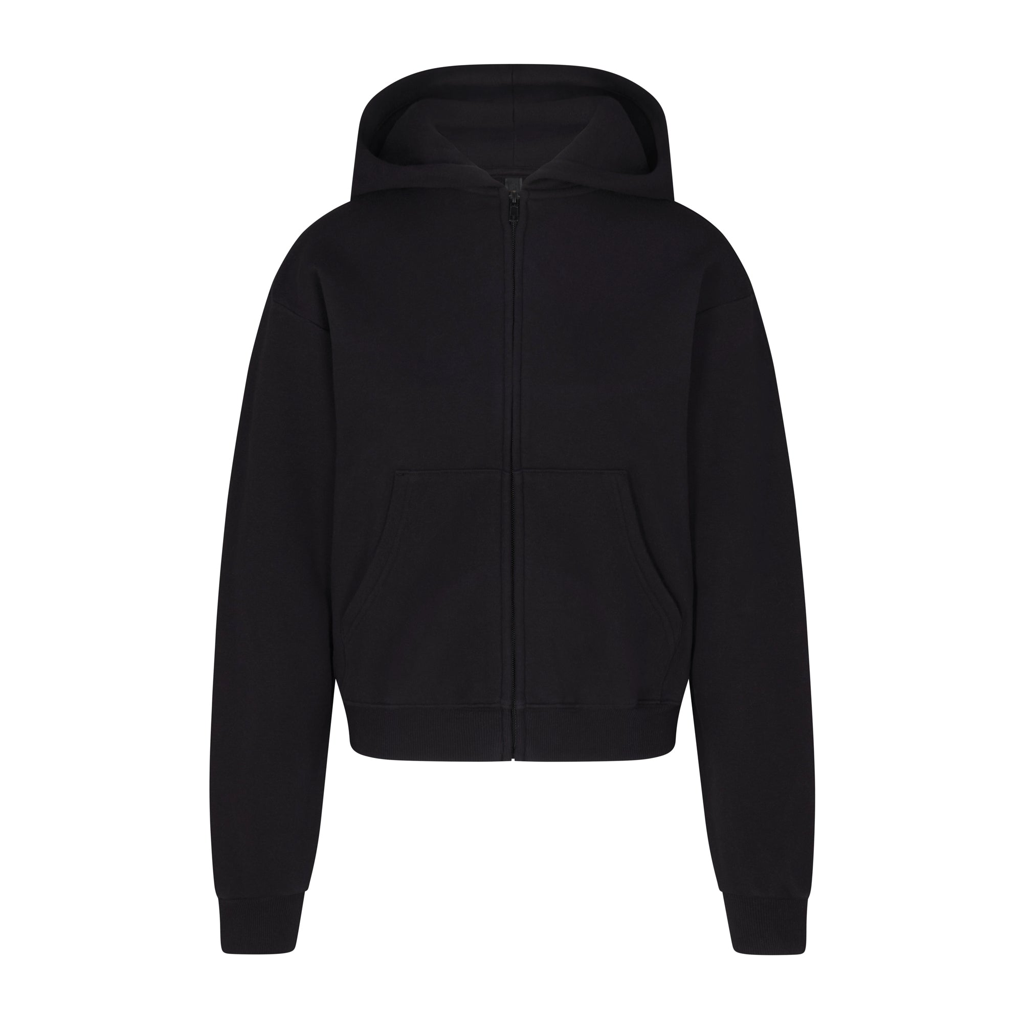 COTTON FLEECE CLASSIC ZIP UP HOODIE | ONYX