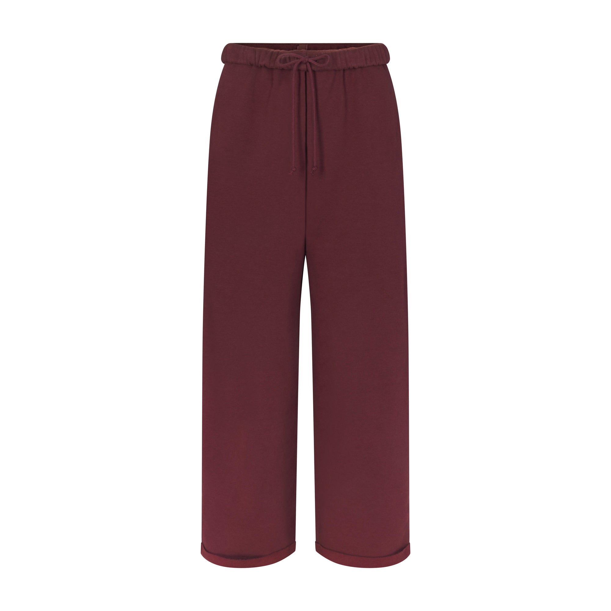 COTTON FLEECE CLASSIC STRAIGHT LEG PANT | OXBLOOD