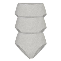 COTTON RIB BRIEF  LIGHT HEATHER GREY