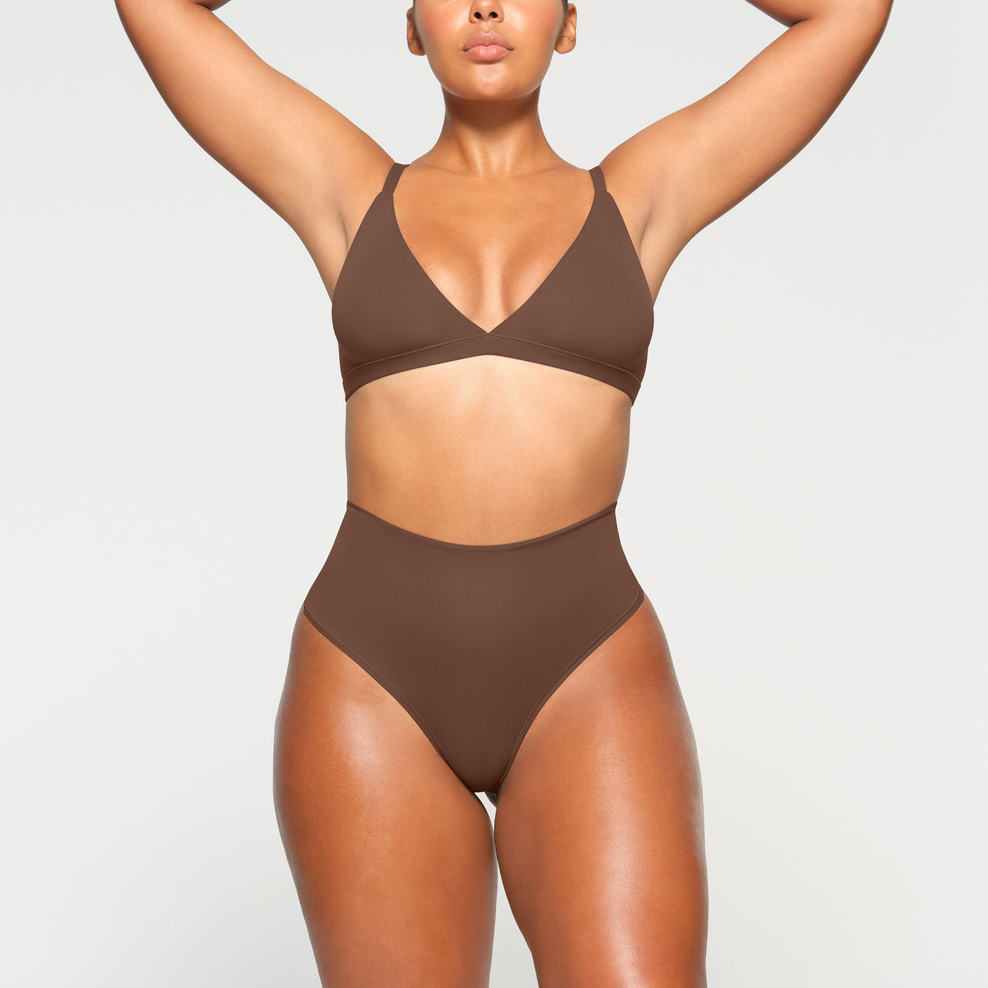 SKIMS Brown Fits Everybody High-Waisted Thong SKIMS