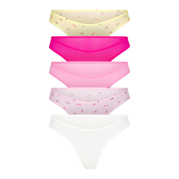 Buy SKIMS Pink Fits Everybody Thong for Women in Kuwait