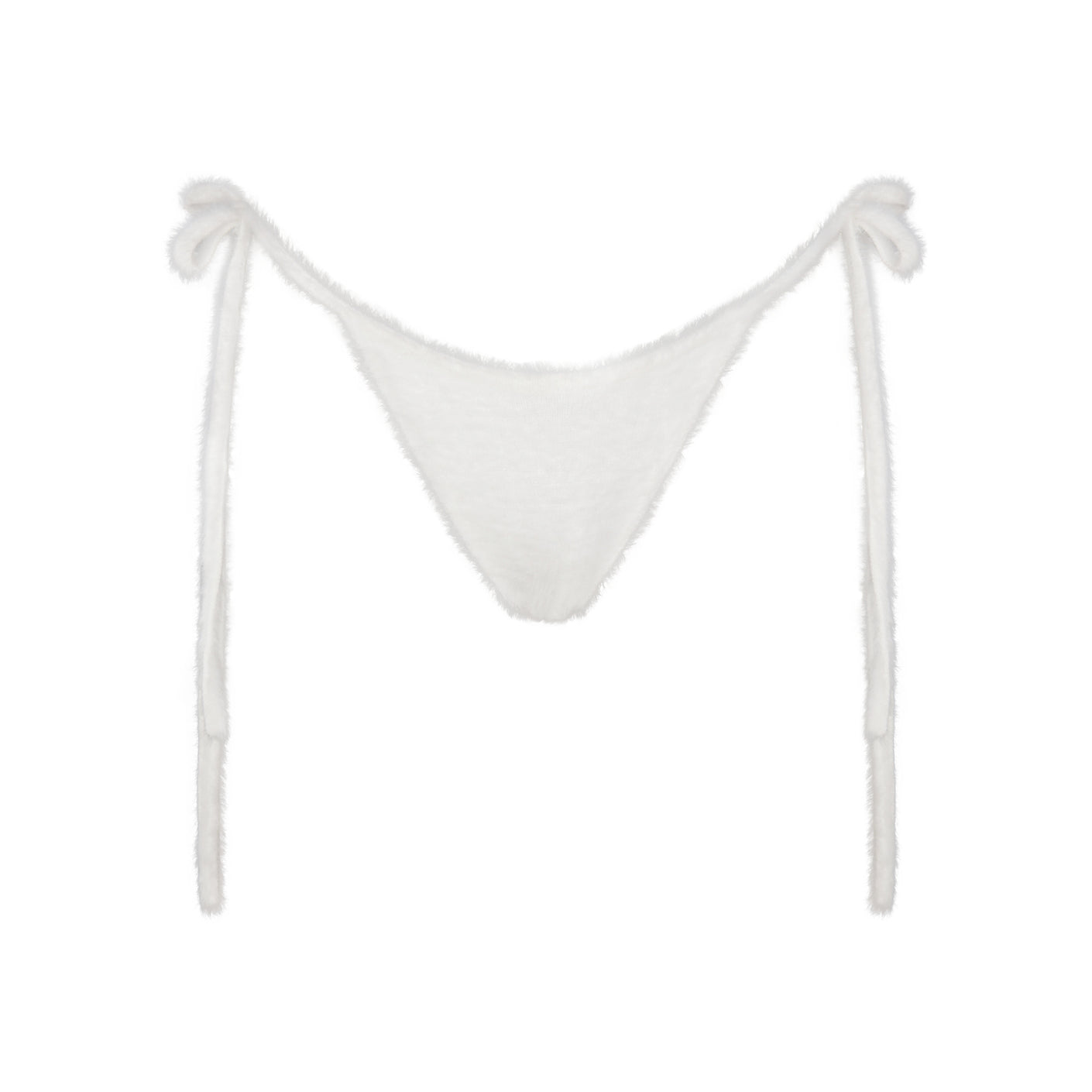 FUZZY KNITS TIE SIDE THONG