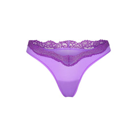 Skims Rhinestone Thong in Purple