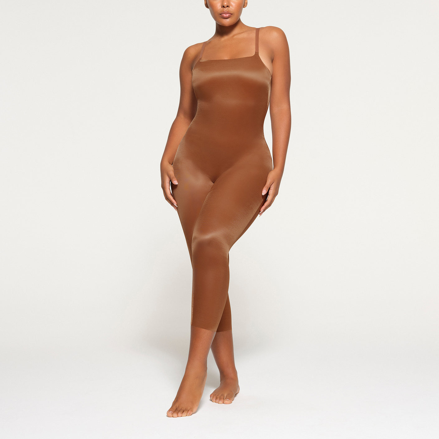 BARELY THERE LOW BACK CATSUIT | BRONZE