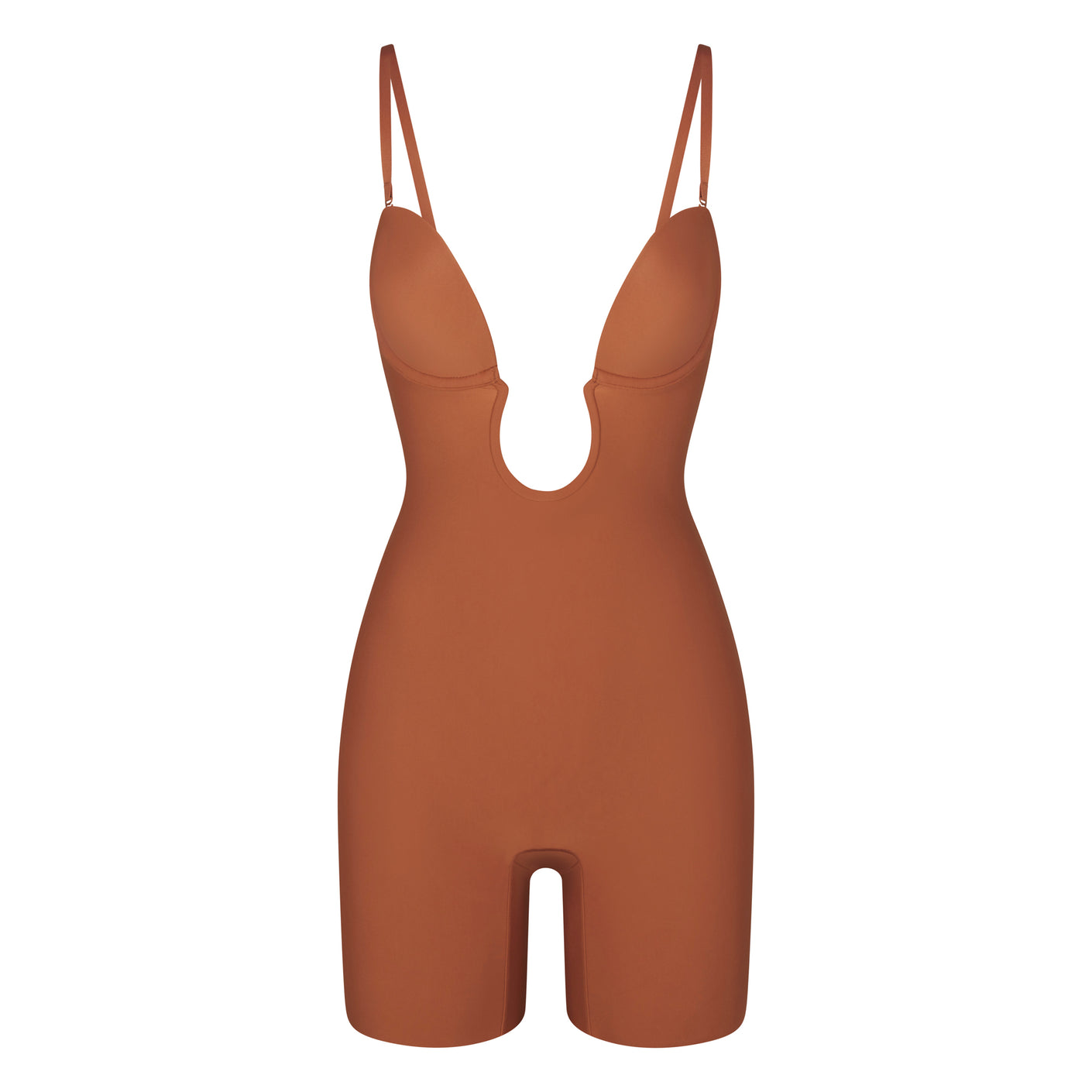 DEEP PLUNGE SHAPEWEAR MID THIGH BODYSUIT