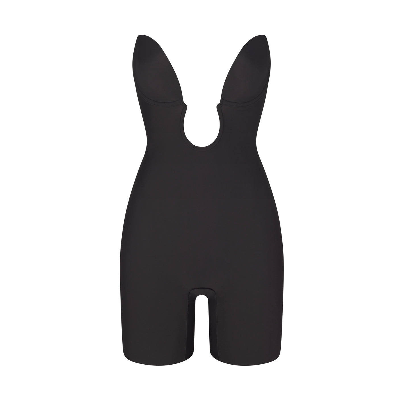 SKIMS Seamless Sculpt Mid Thigh Shaping Bodysuit Onyx Black Sz S/M NEW