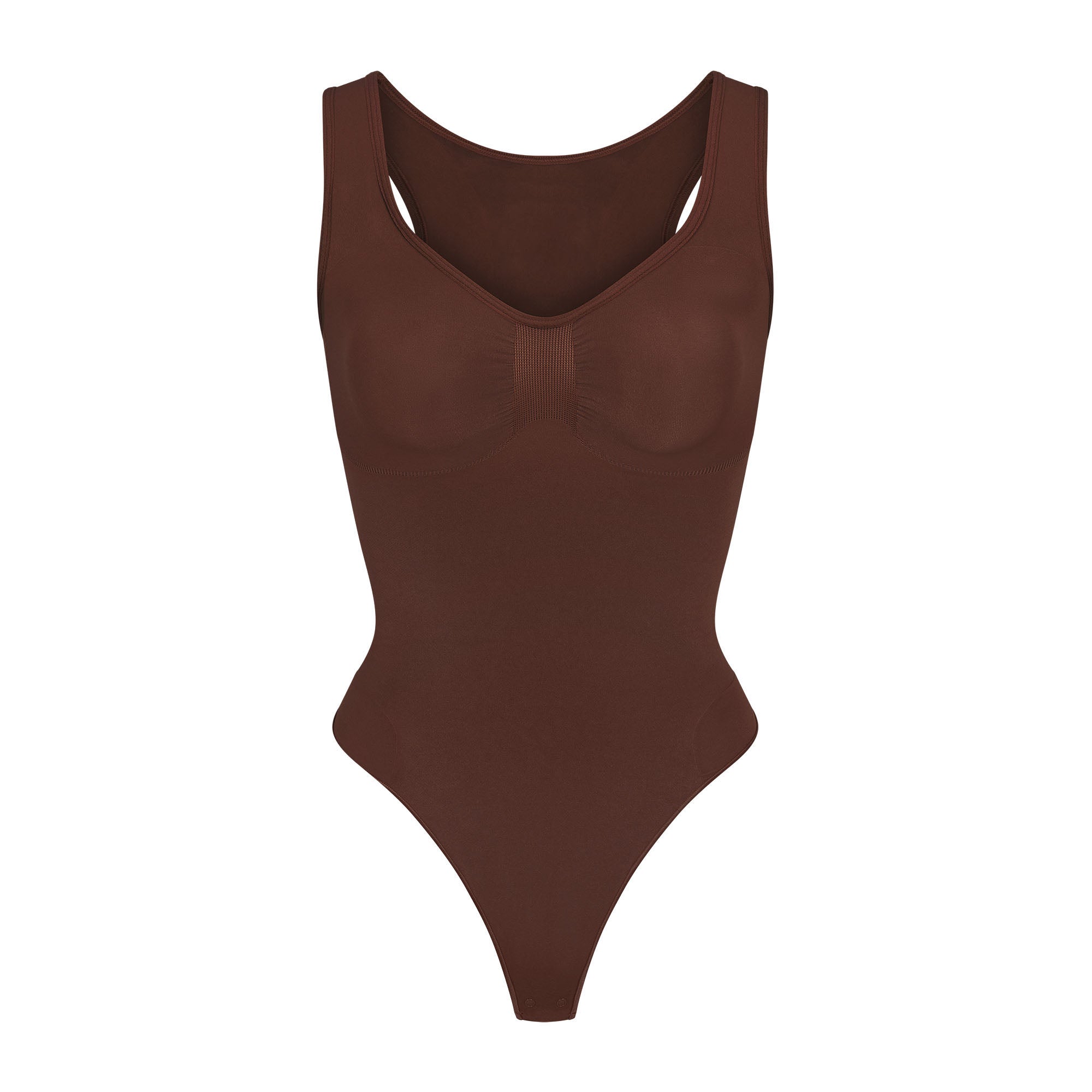 SKIMS Seamless Sculpt Thong Bodysuit Brown Cocoa - Intimates & Sleepwear