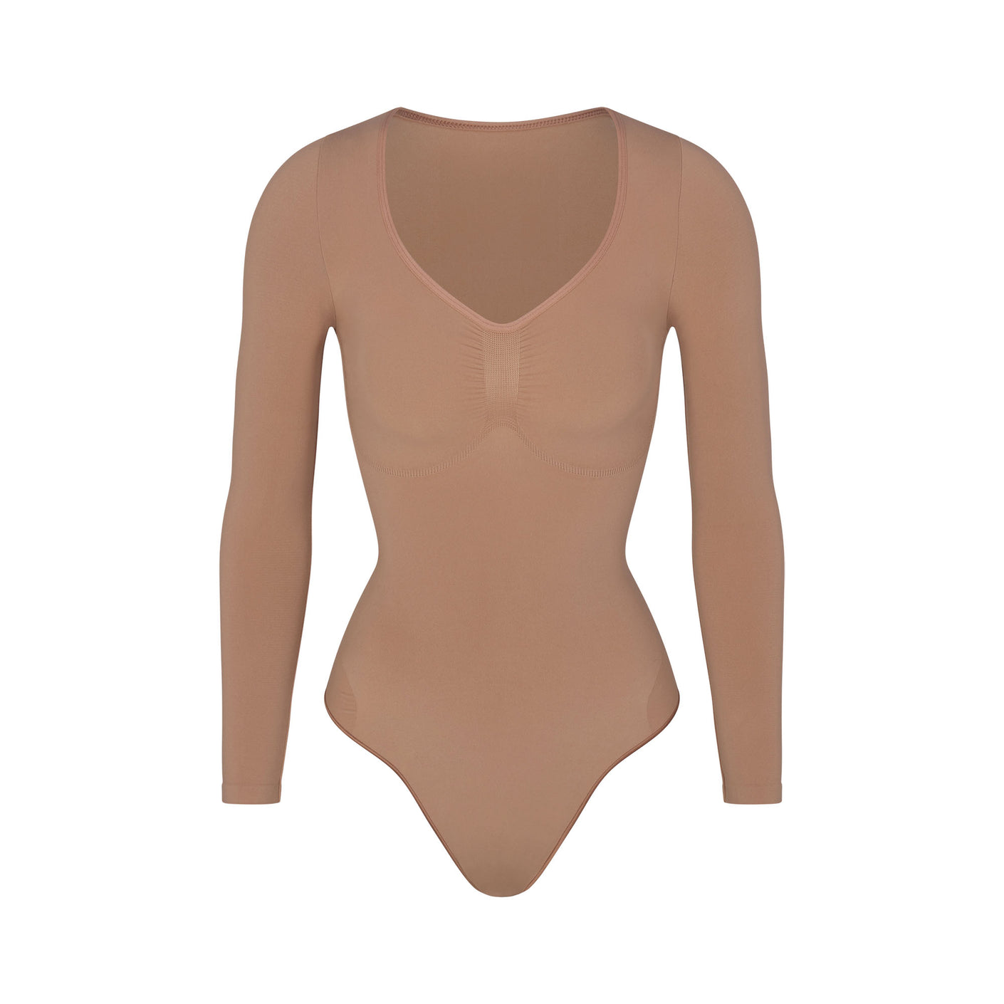 SEAMLESS SCULPT LONG SLEEVE THONG BODYSUIT