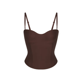 Track Cotton Corset Bustier - Marble - 4X at Skims