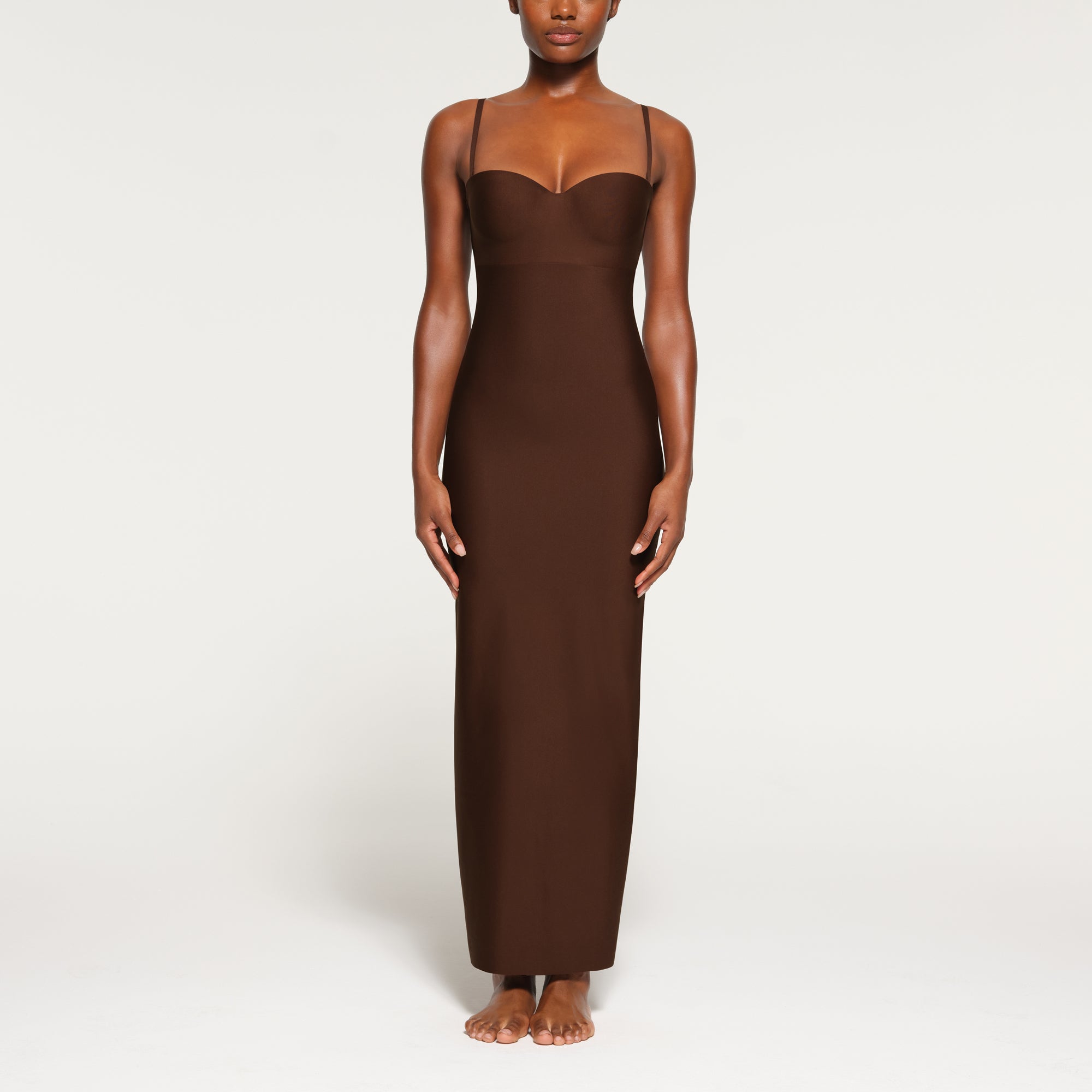 SKIMS Underwire Long Dress | Deep Neutral