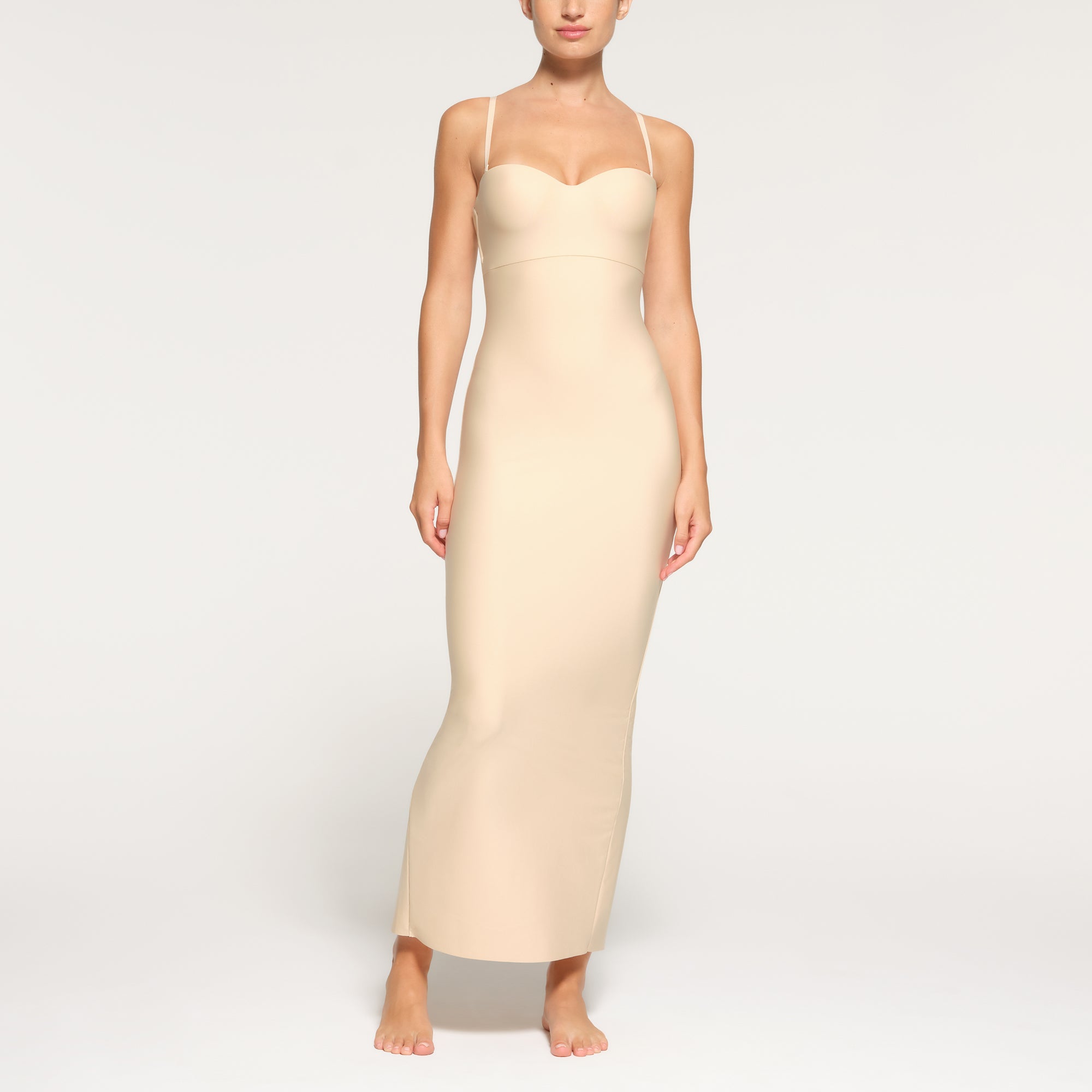 SKIMS Underwire Long Dress | Light Neutral