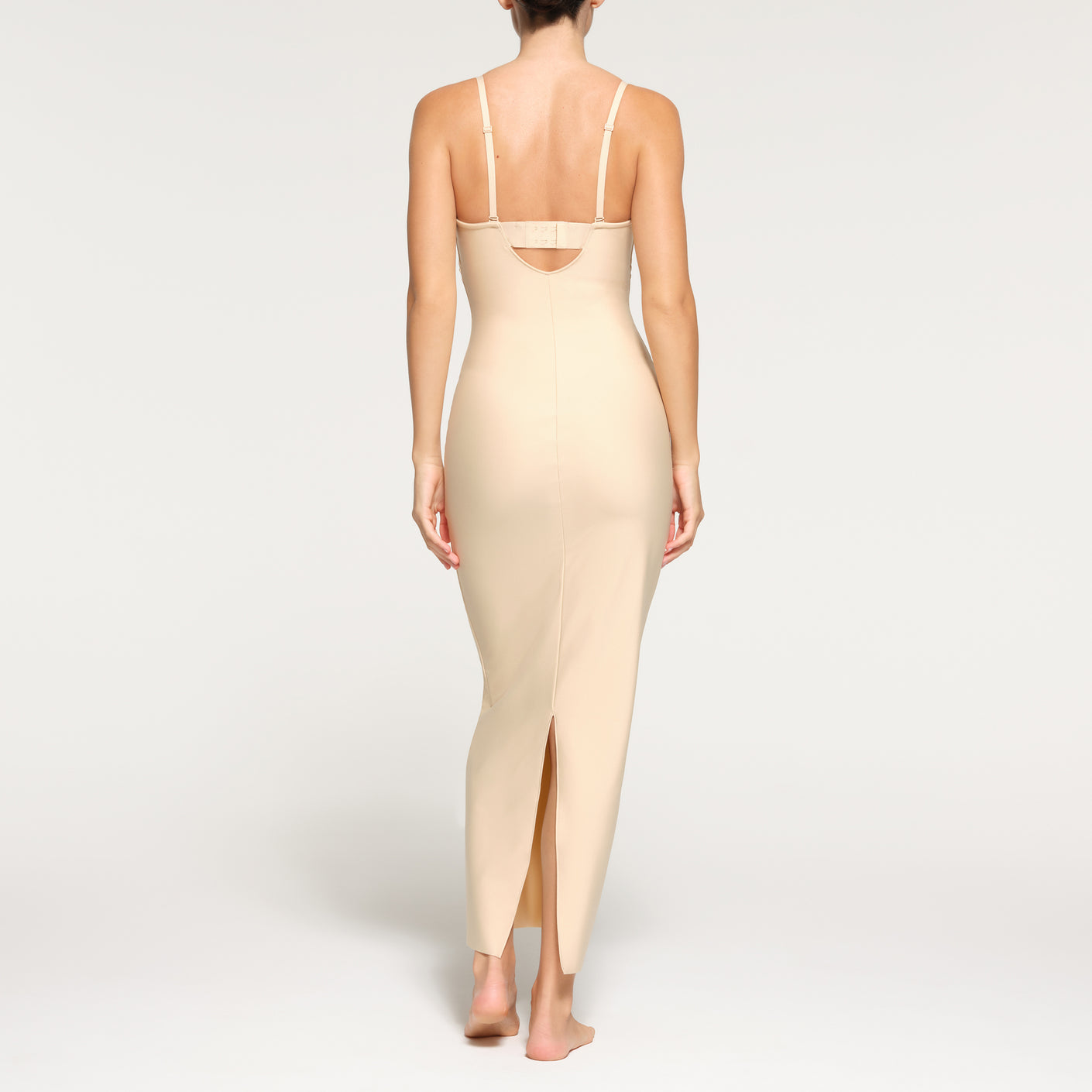 SKIMS, SKIMS Body Underwire Mini Slip Dress, NUDE BEIGE, Women