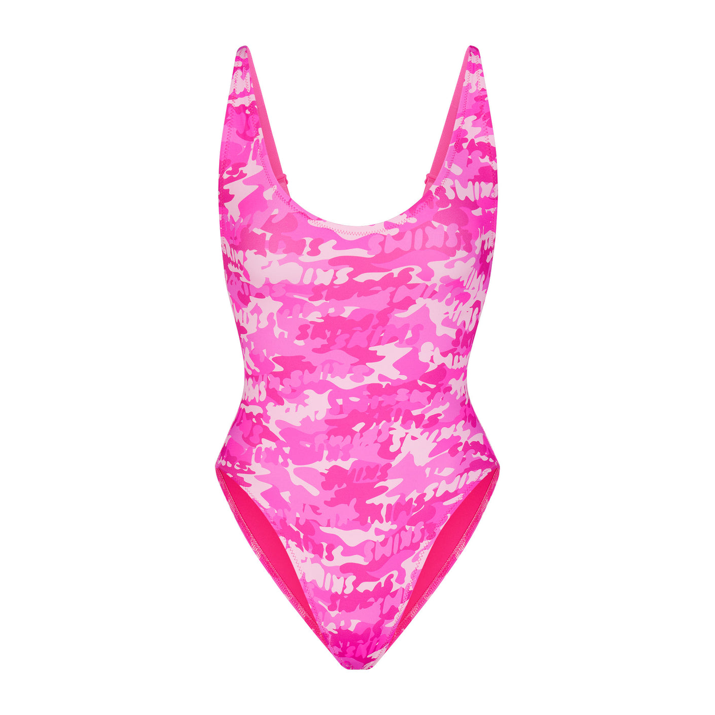 SIGNATURE SWIM SCOOP NECK ONE PIECE | PINK SKIMS CAMO