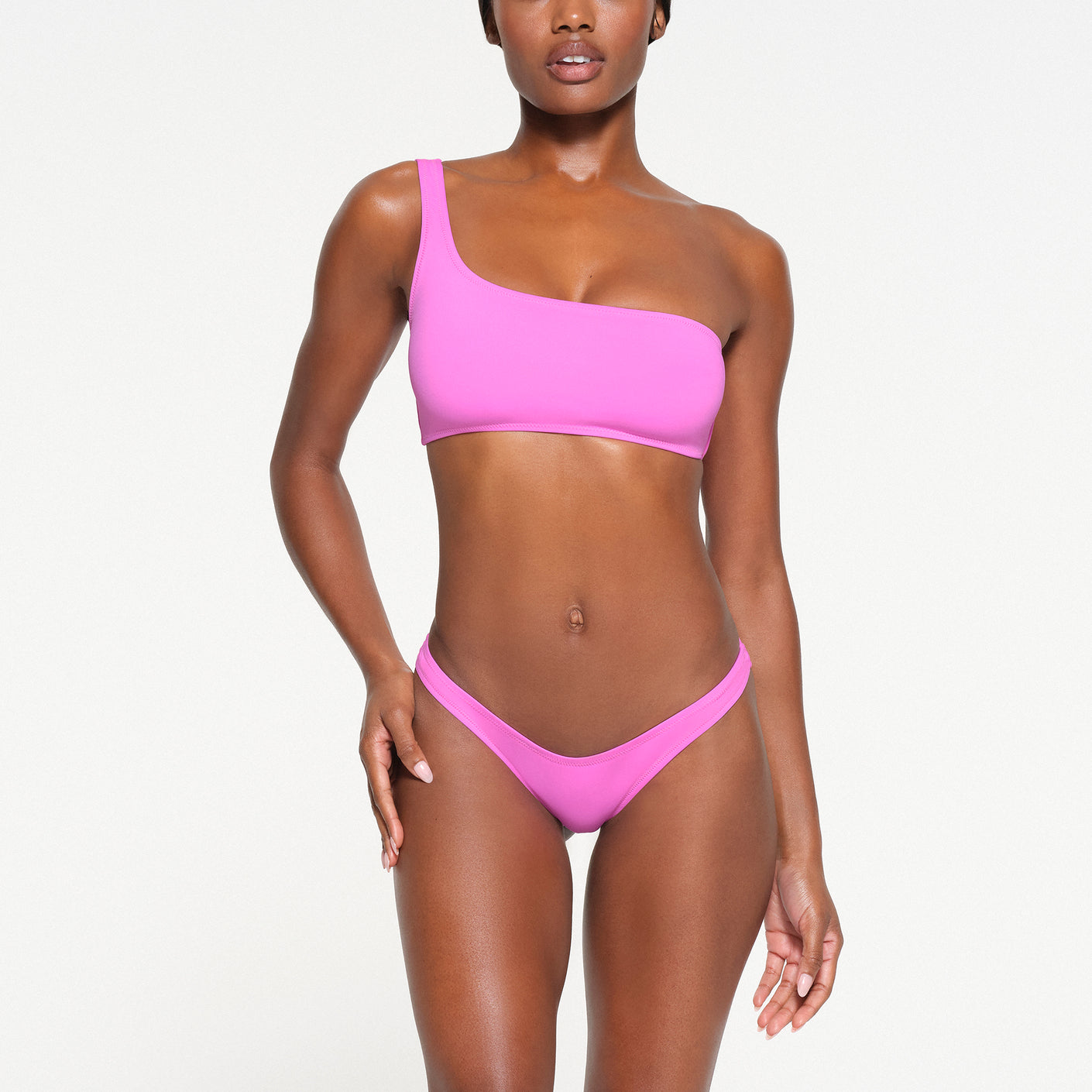 Track Fits Everybody Plunge Bodysuit - Neon Orchid - 2X at Skims