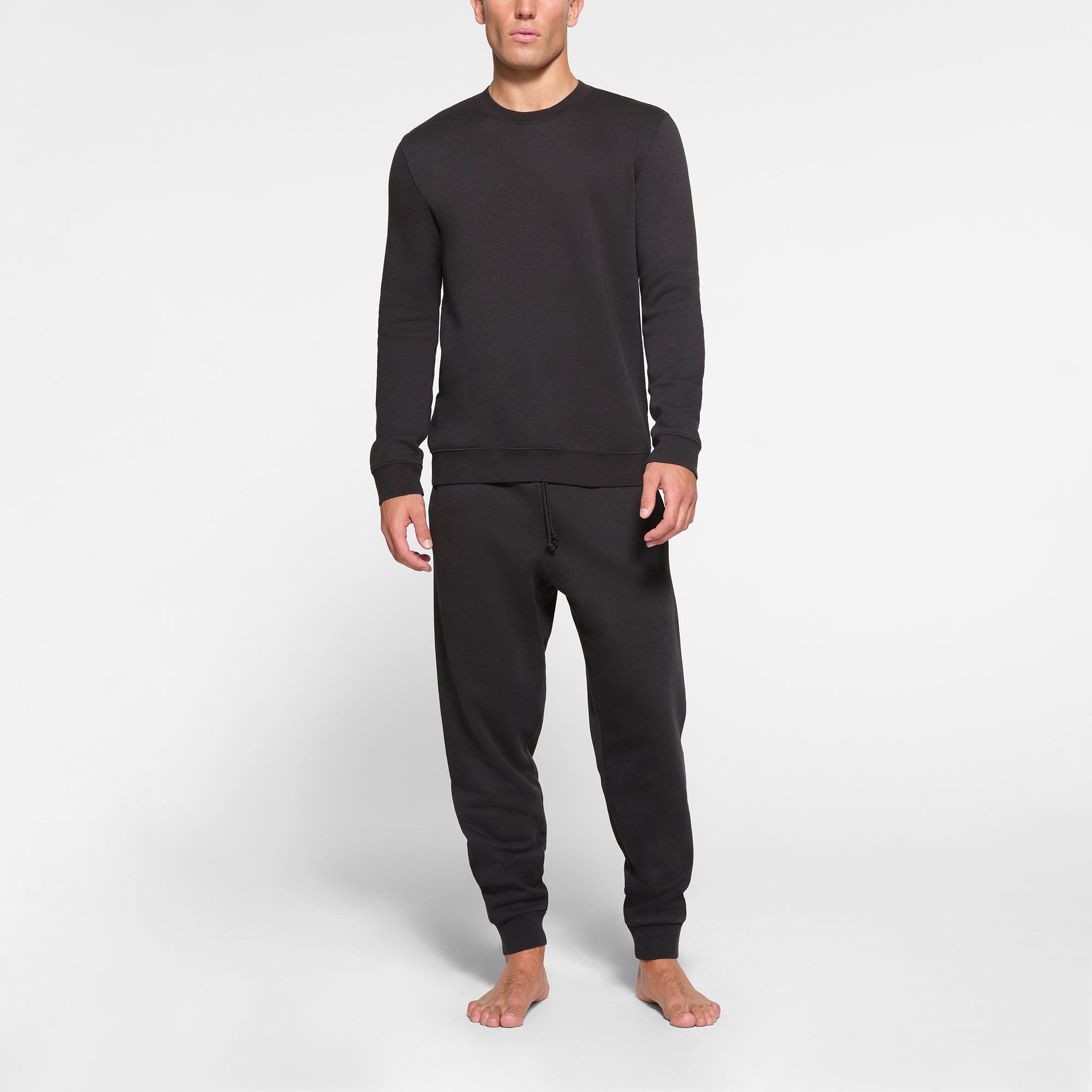 FLEECE LOUNGE MENS CREWNECK | WASHED ONYX