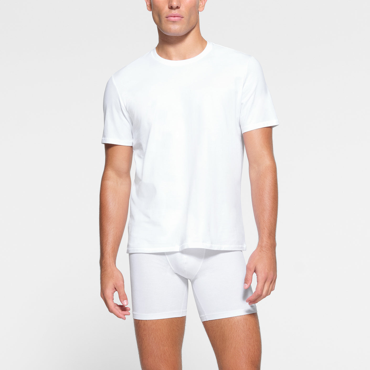 SKIMS COTTON MENS T-SHIRT | CHALK