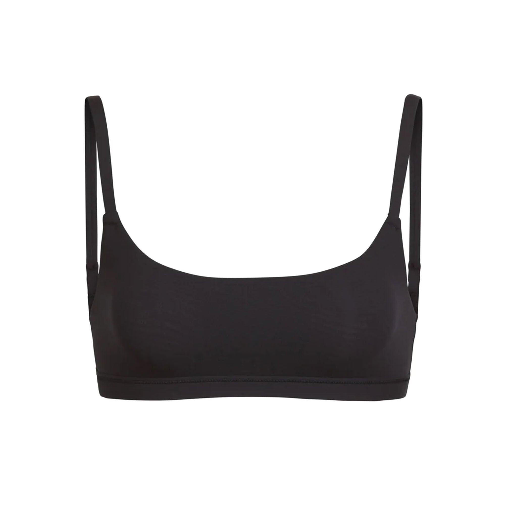 Scoop Neckline Black Sheer Bralette